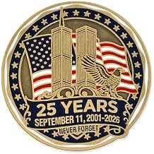 PinMarts 9/11 September 11th Patriotic Twin Towers Lapel Pin 9/11 Memorabilia and Pentagon Remembrance Commemorative Enamel Pins for Veterans, Events, Backpacks, Hats - Single or Bulk Packs