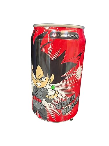 Ocean Bomb Dragon Ball Z Goku sabor a melocotón negro, bebida carbonatada energizante con infusión de durazno, 11.1 onzas líquidas (paquete de 3)