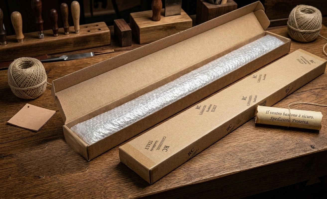Bastón de Paseo Elegante Robusto Regalo para Hombre Mujer Hecho a Mano en Italia Maestros Artesanos CAVAGNINI