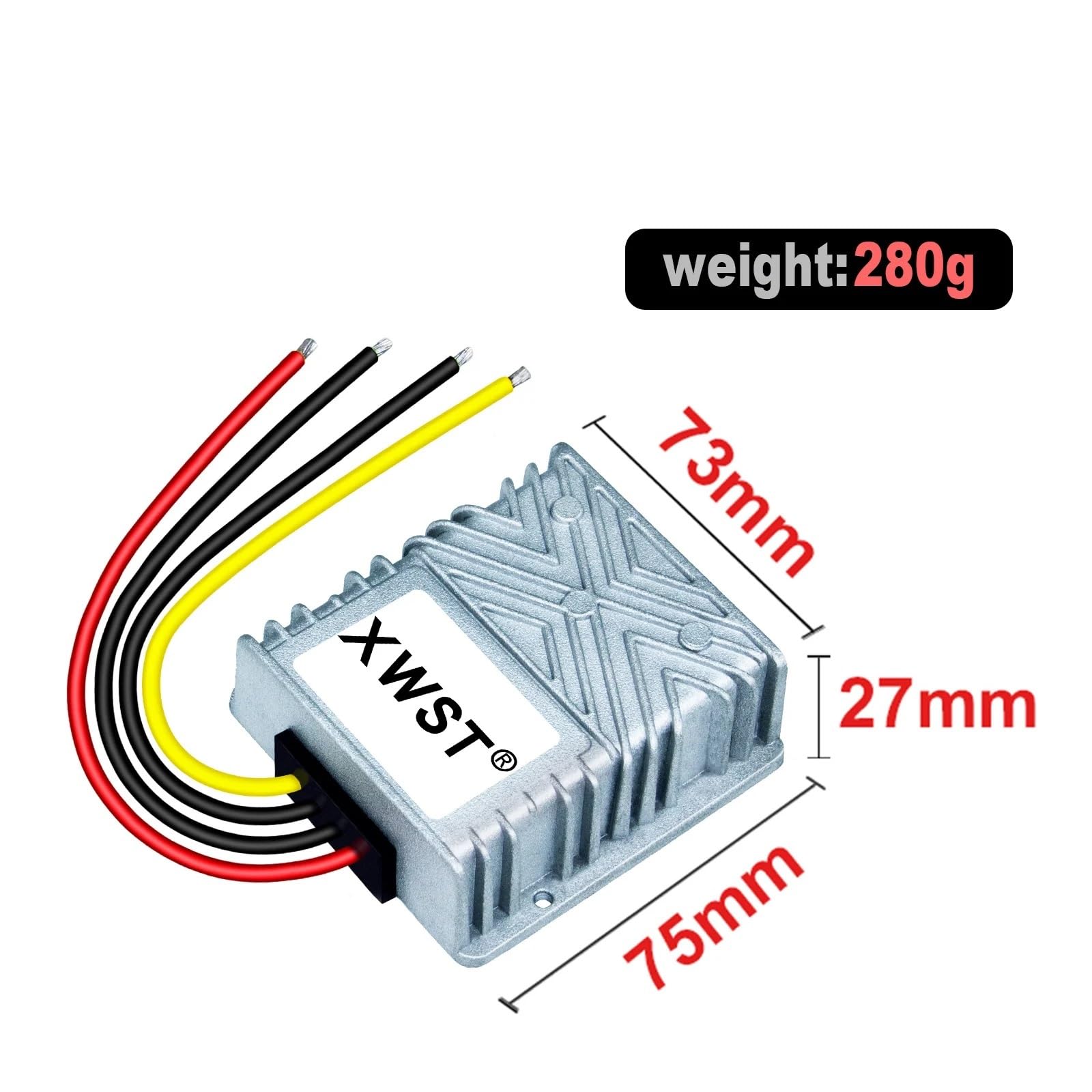 12 V auf 28 V DC DC Konverter Boost Inverter 3 A 5 A 10 A 12 A Spannungsregler Step Up Power Modul für (12 A, 75 Silber)