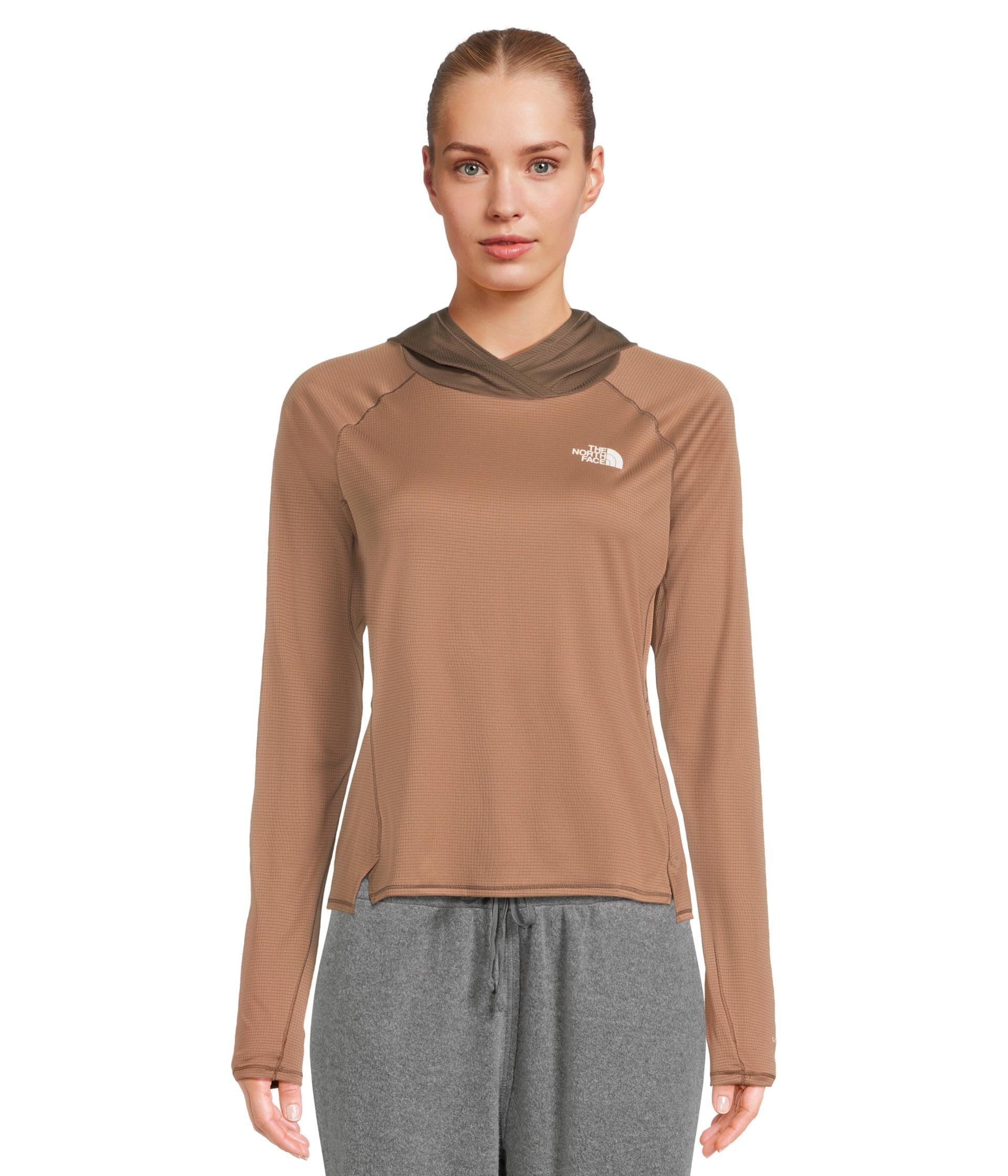 The North Face Women's Sunriser Hooded Sweatshirt, Latte/Smokey Brown, S