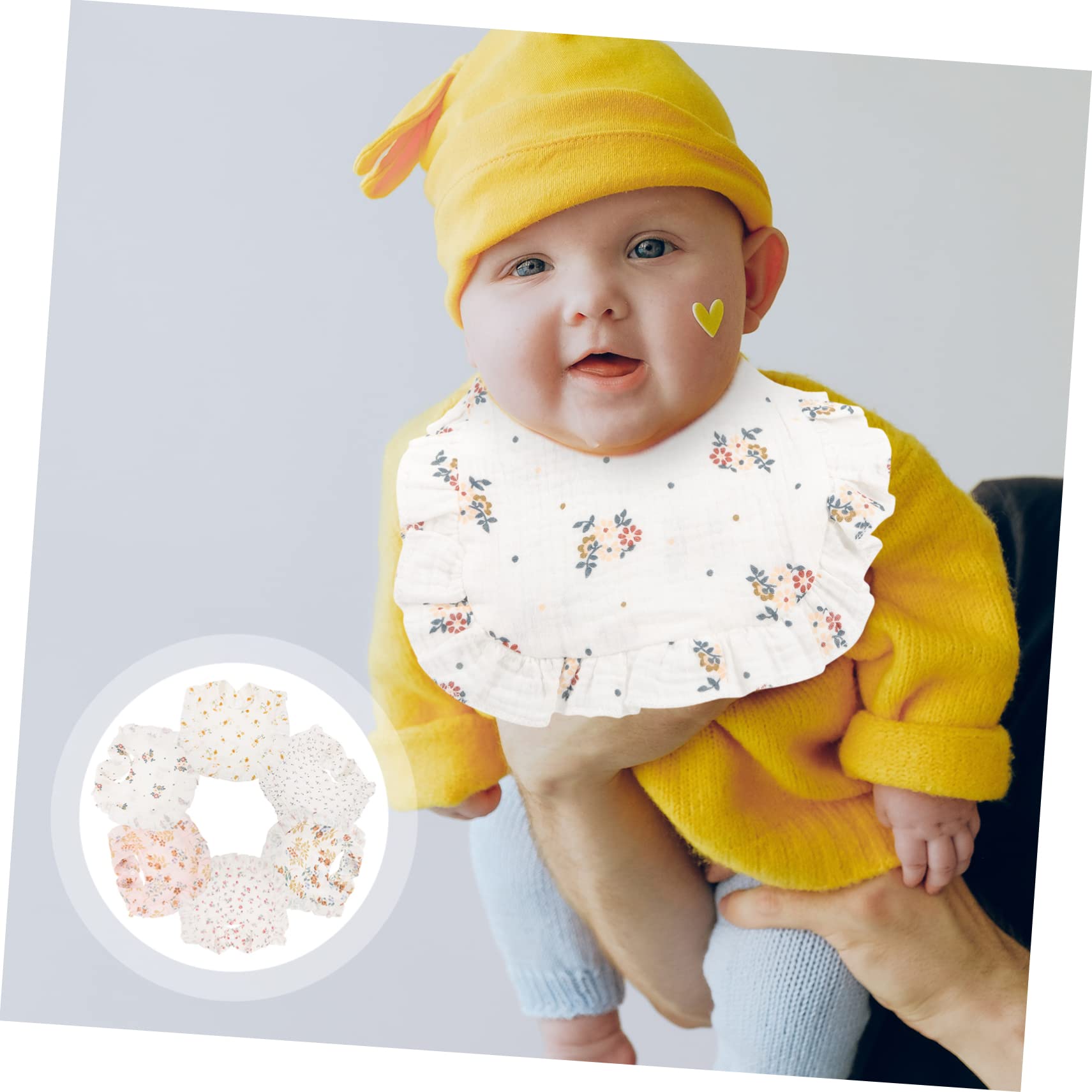 LIFKOME Babylätzchen aus Baumwolle für Babys und Kleinkinder, 6 Stück