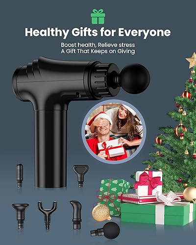 Miniatura 7 de AYURA Pistola de masaje de tejido profundo, pistola masajeadora muscular para aliviar el dolor, pistola de masaje de percusión con 30 velocidades