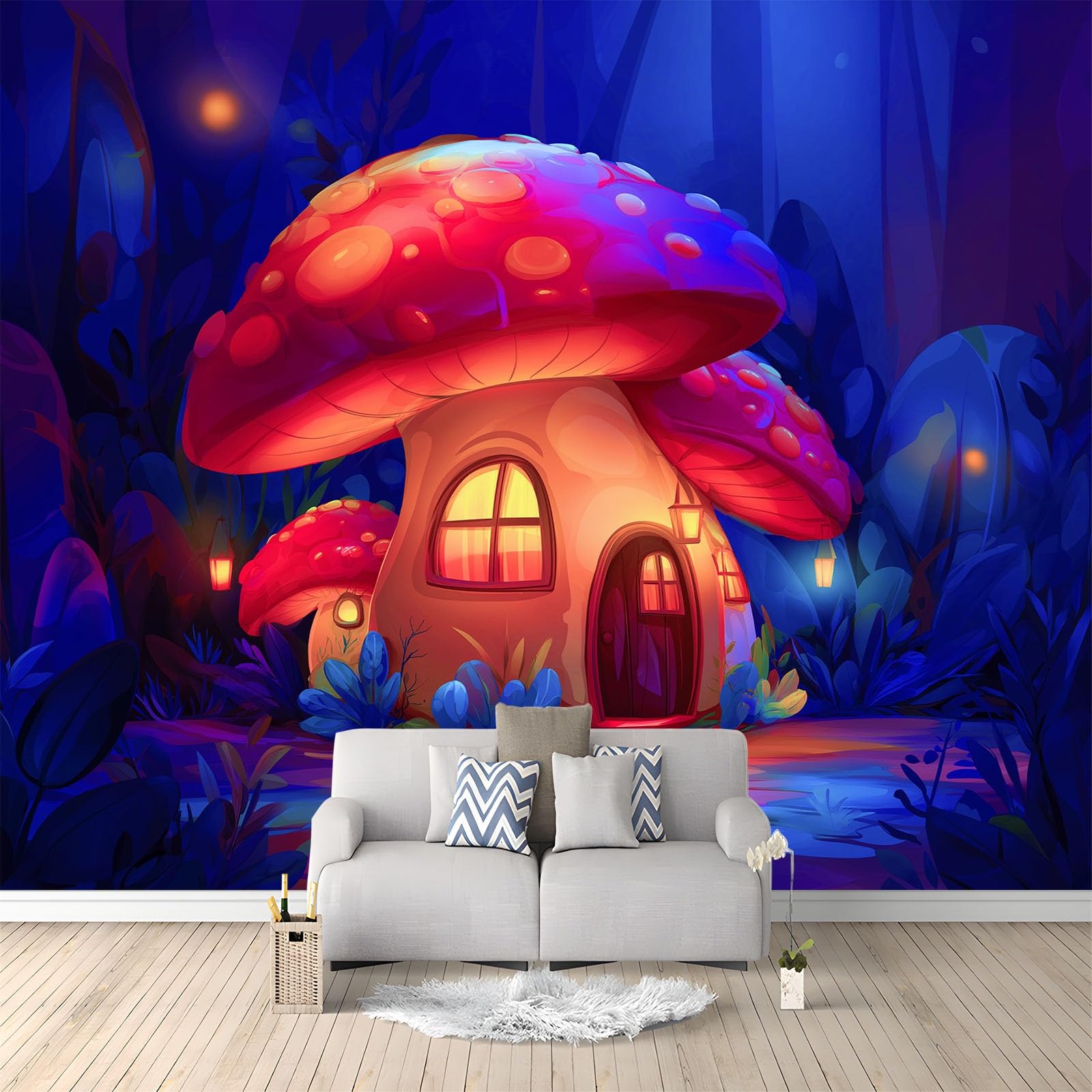 Carta da parati murale per soggiorno, 500 x 280 cm, motivo architettura onirica, poster da parete in tessuto non tessuto, per camera da letto moderna per camera dei bambini, sfondo TV, decorazione da