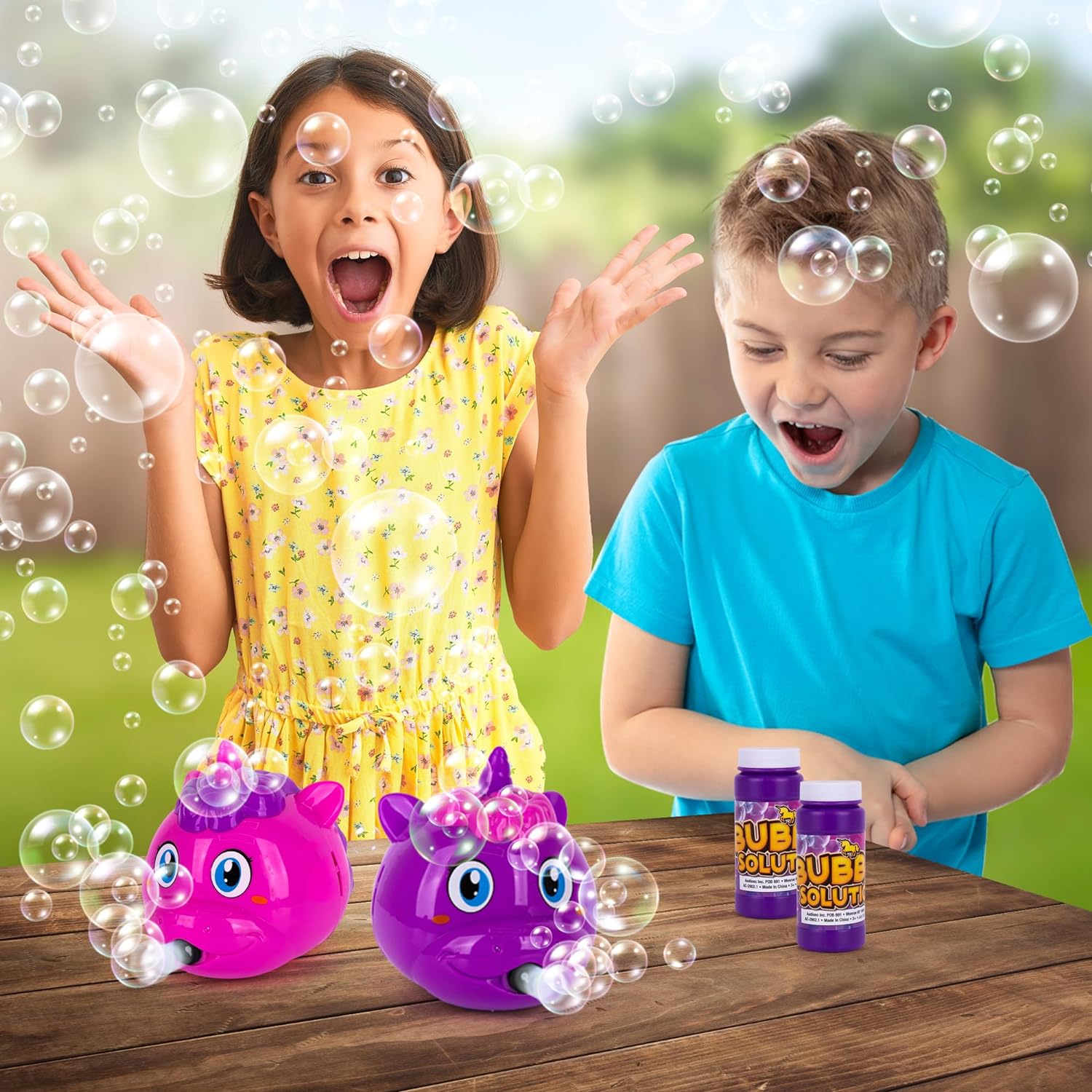 Amazon.com: ArtCreativity Unicorn Bubble Machine for Kids, Set of