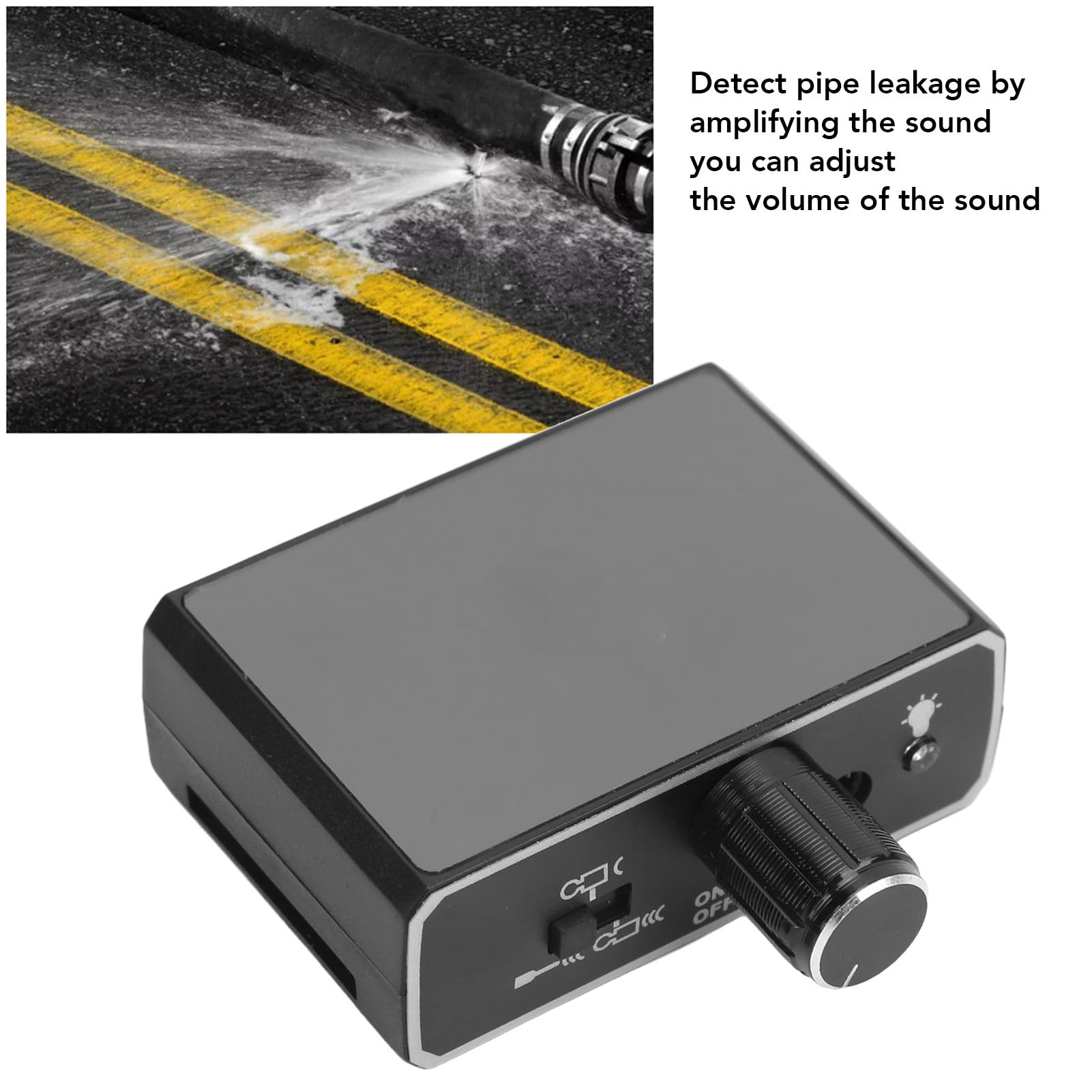 Detección de Fugas de Agua,Monitor de Fugas de Tuberías de Agua Subterránea, Sonda Doble,Intensificador de Sonido Mejorado de Alta Resistencia,Detector de Fugas de Tuberías de