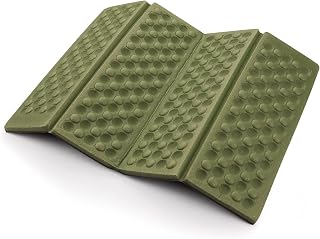 AceCamp 3940 Ultralight Waterproof Folding Mat - Portable Foam Sitting & Kneeling Pad for Camping Hiking Picnics Red 15.75x12in
