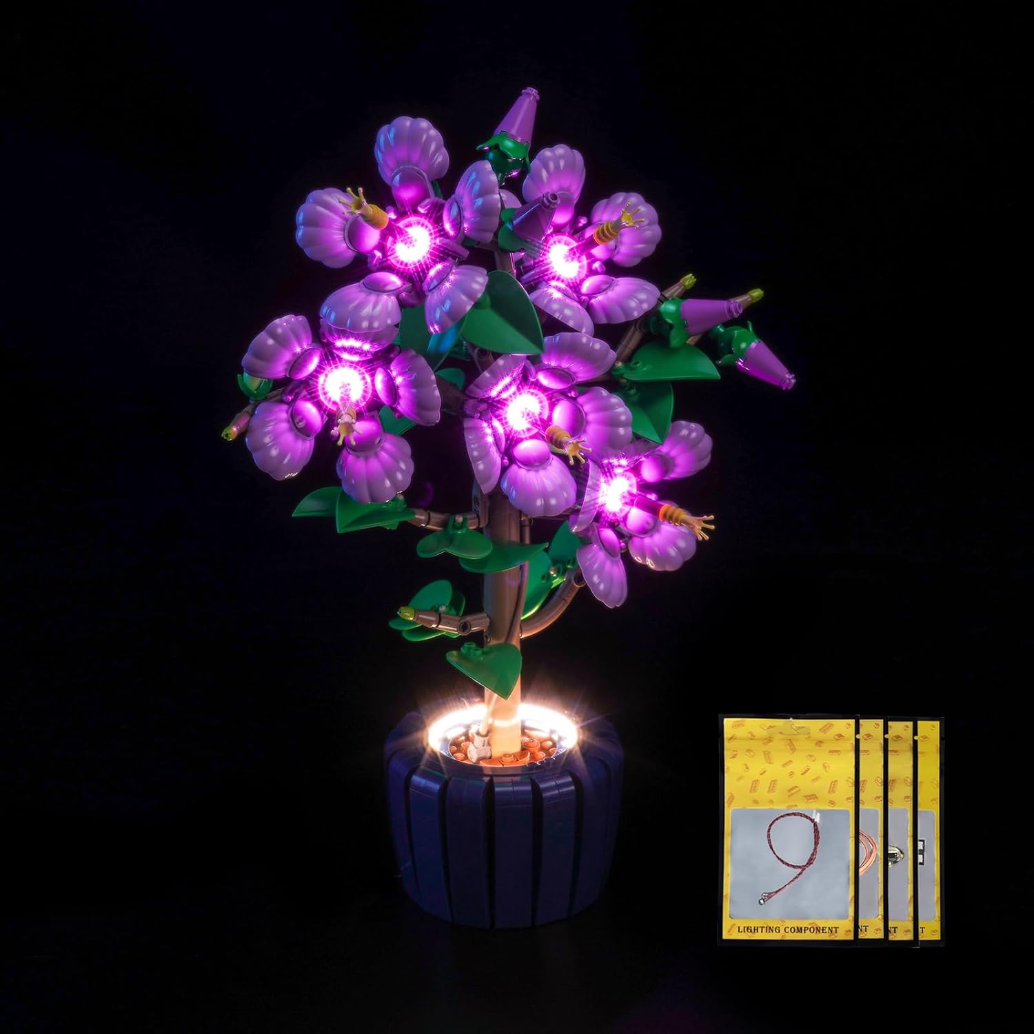 LED Lighting Compatible with Lego 10372 Hibiscus Flower Décor, Light Kit Compatible with Lego Botanicals Collection 10372, NOT Included The Model Set - JUST Lights