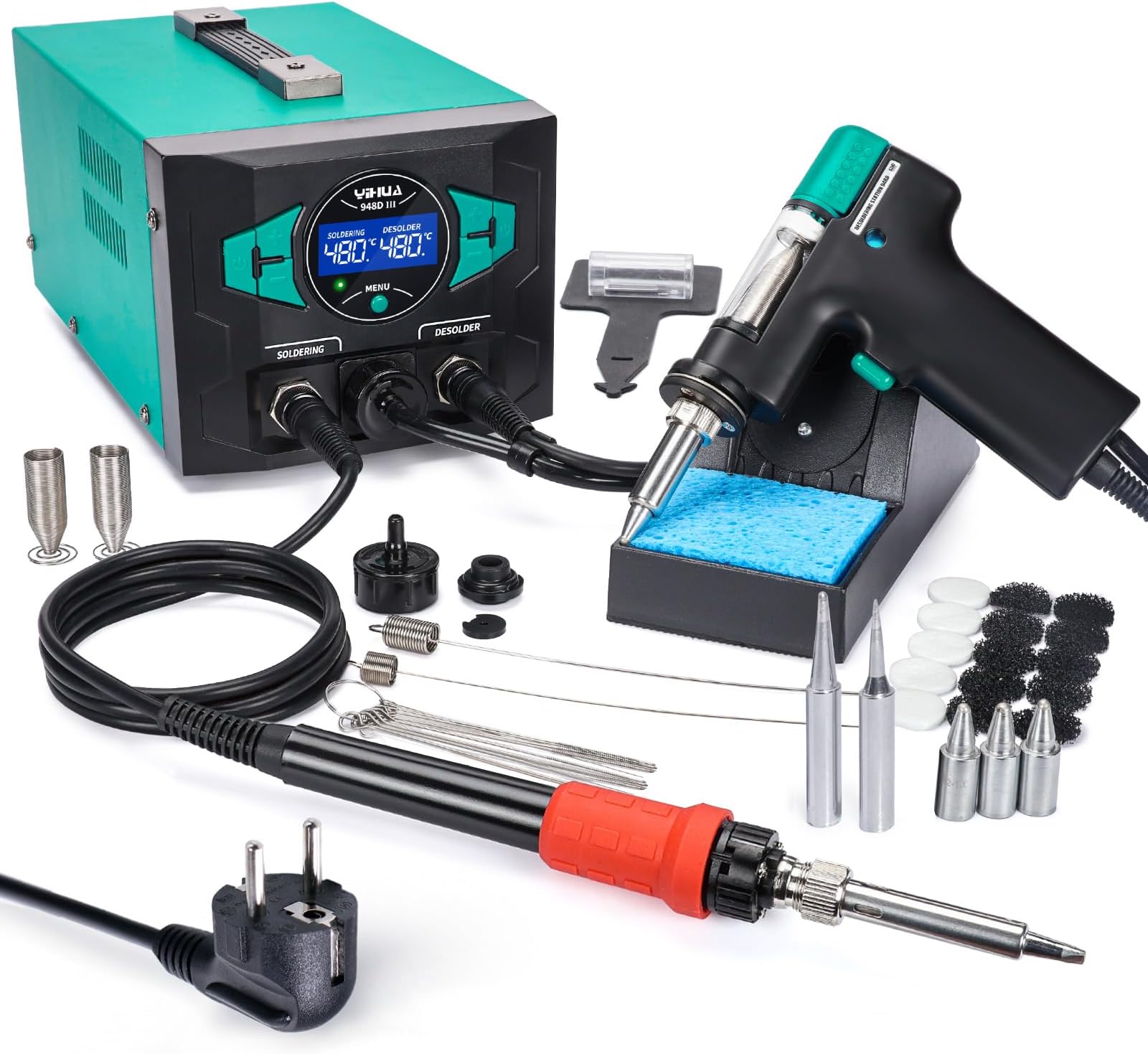 AGT Lötstation: Digitale Profi-Entlötstation mit Vakuum-Pumpe, 160-480 ...