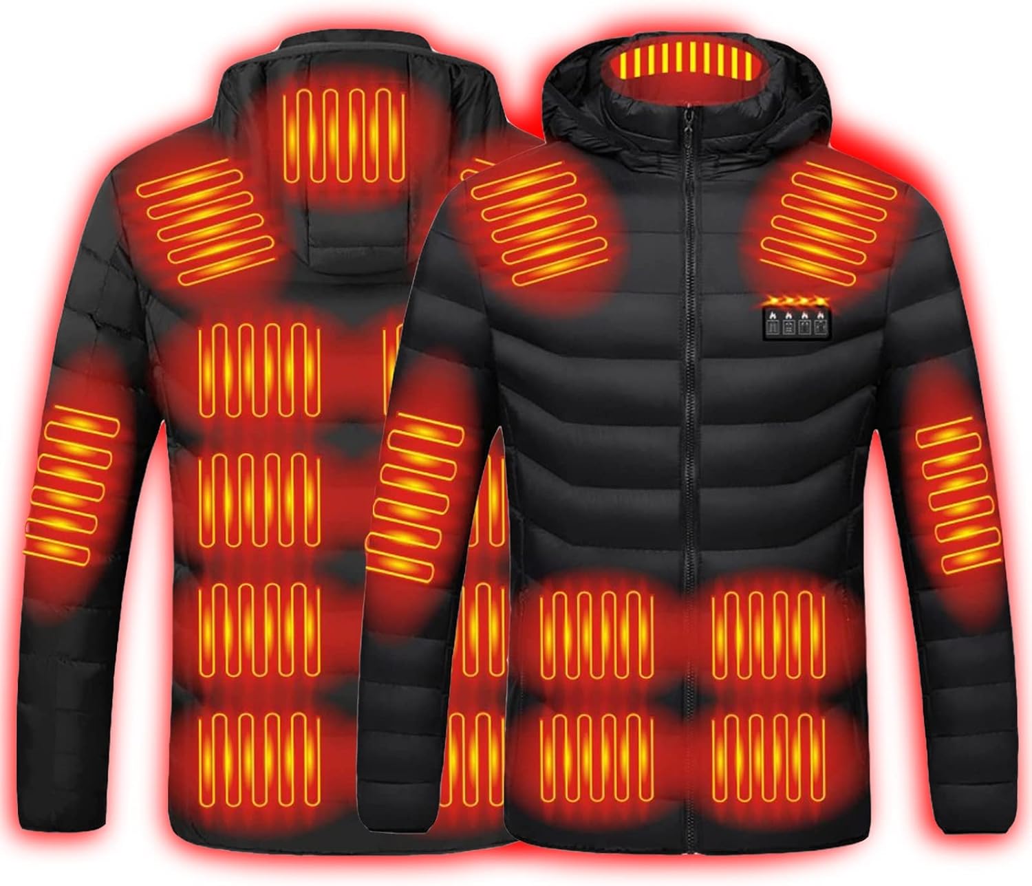 Heated Jacket for Men And Women, Heated Coat Hooded Heating
