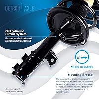 Vista 1037 de Detroit Axle - Kit de suspensión delantera de 10 piezas para Chevy Aveo Aveo5 Pontiac G3 Wave 2 Ready Struts Assembly 2 Enlaces de barra