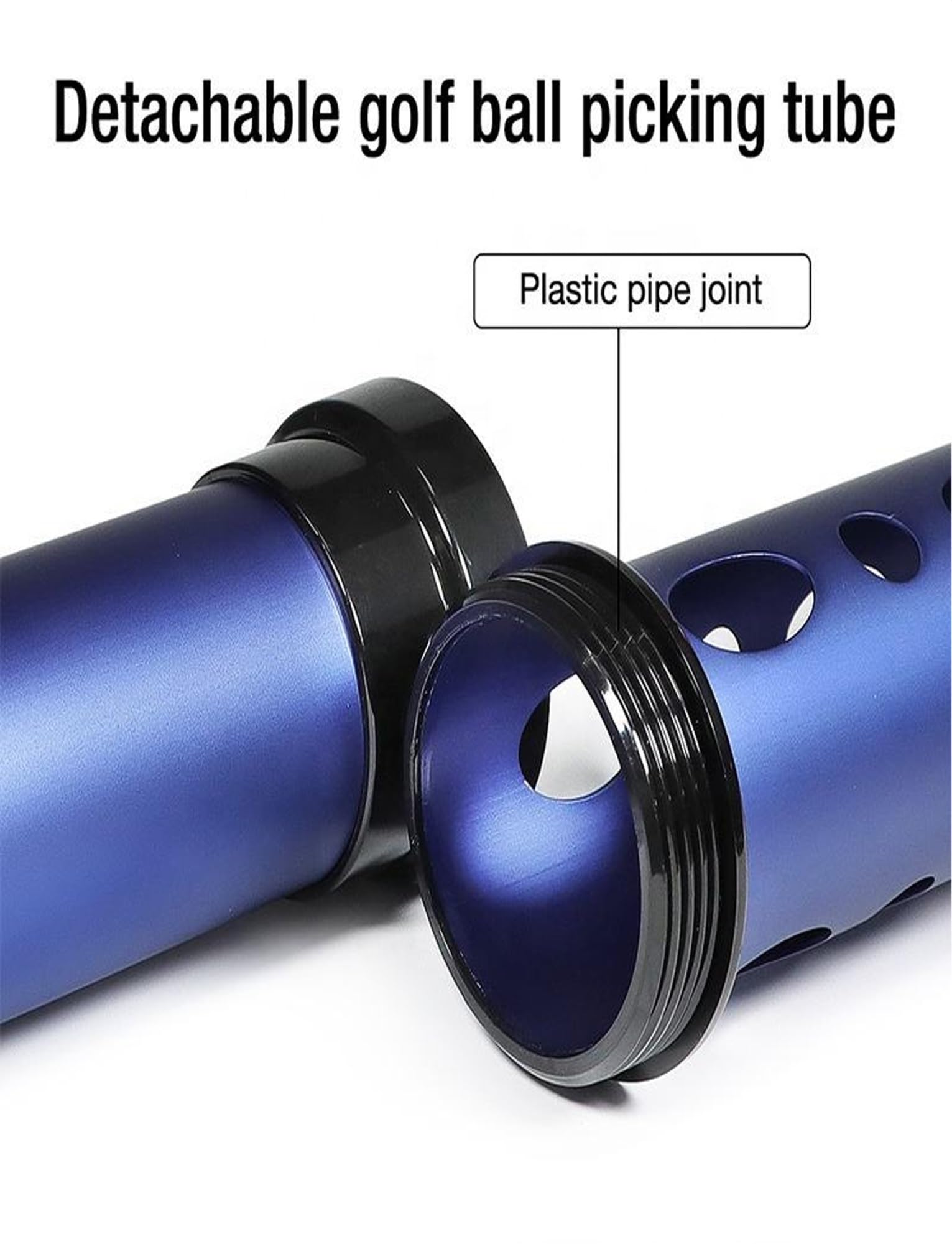 Recuperador de pelotas de golf con tubo peludo, herramienta de recogida ligera para una fácil recogida de pelotas en el campo