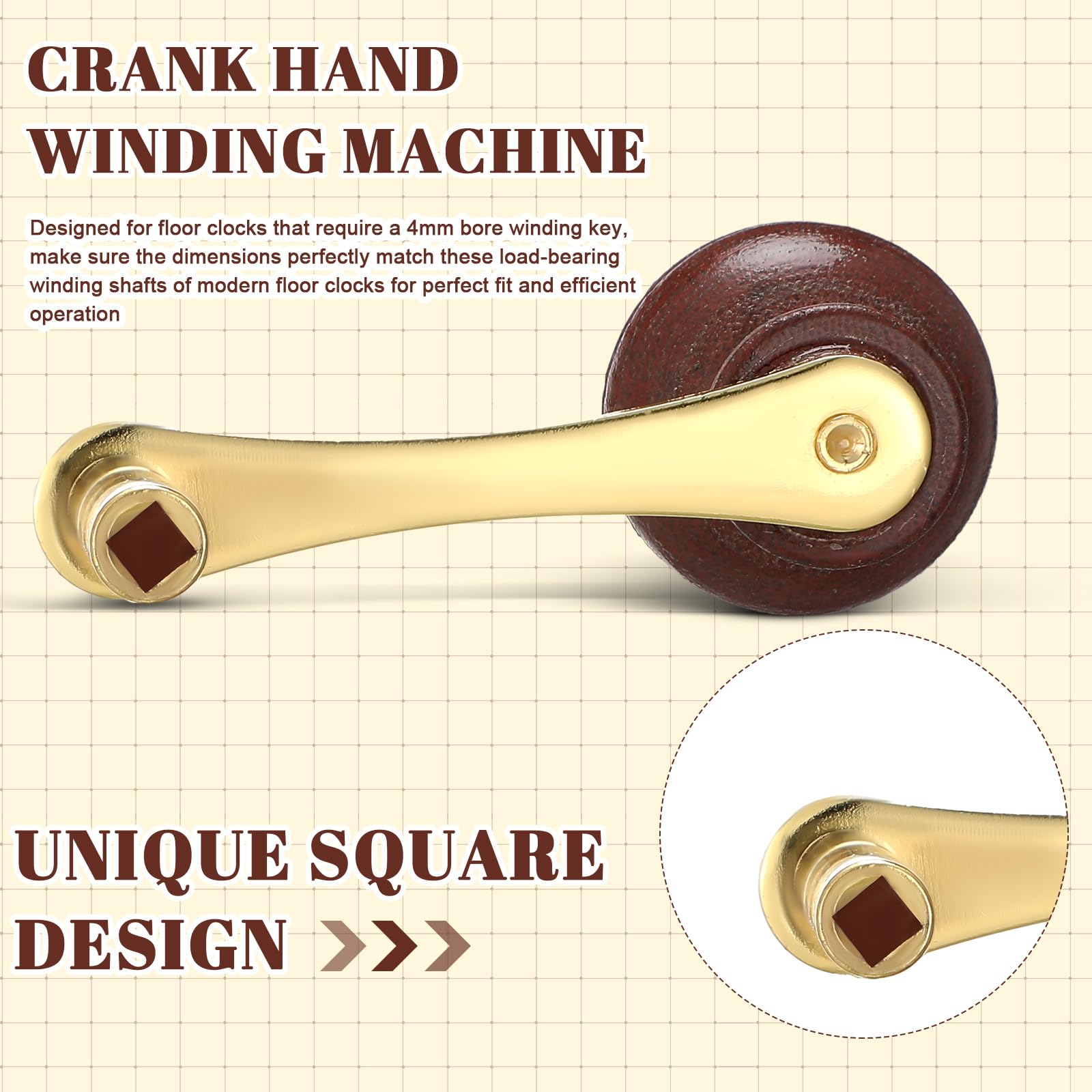 Amazon.com: Colingmill Grandfather Clock Winding Key Crank Winder