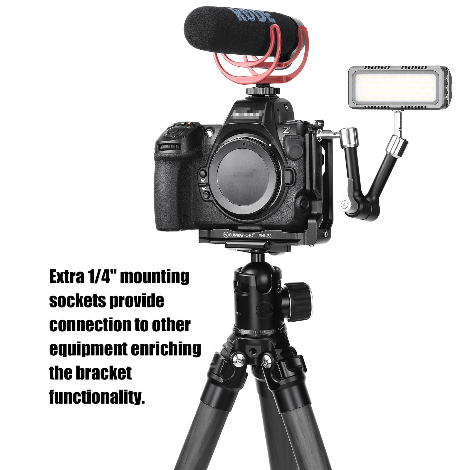 SUNWAYFOTO PNL-Z8 L-wspornik do Nik** Z8 DSLR Arca Swiss Quick Release Plate Akcesoria do aparatu