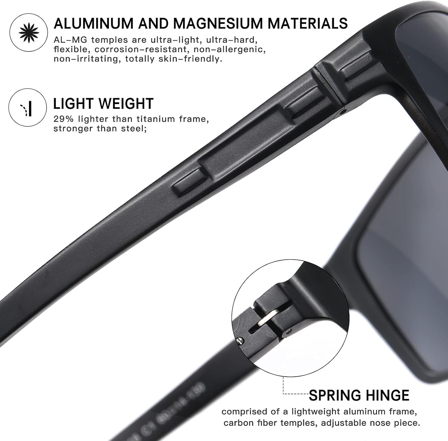 DUCO Polarized Sports Sunglasses For Men Durable Metal Frame Sun Glasses For Driving Cycling Baseball Running Golf 9018