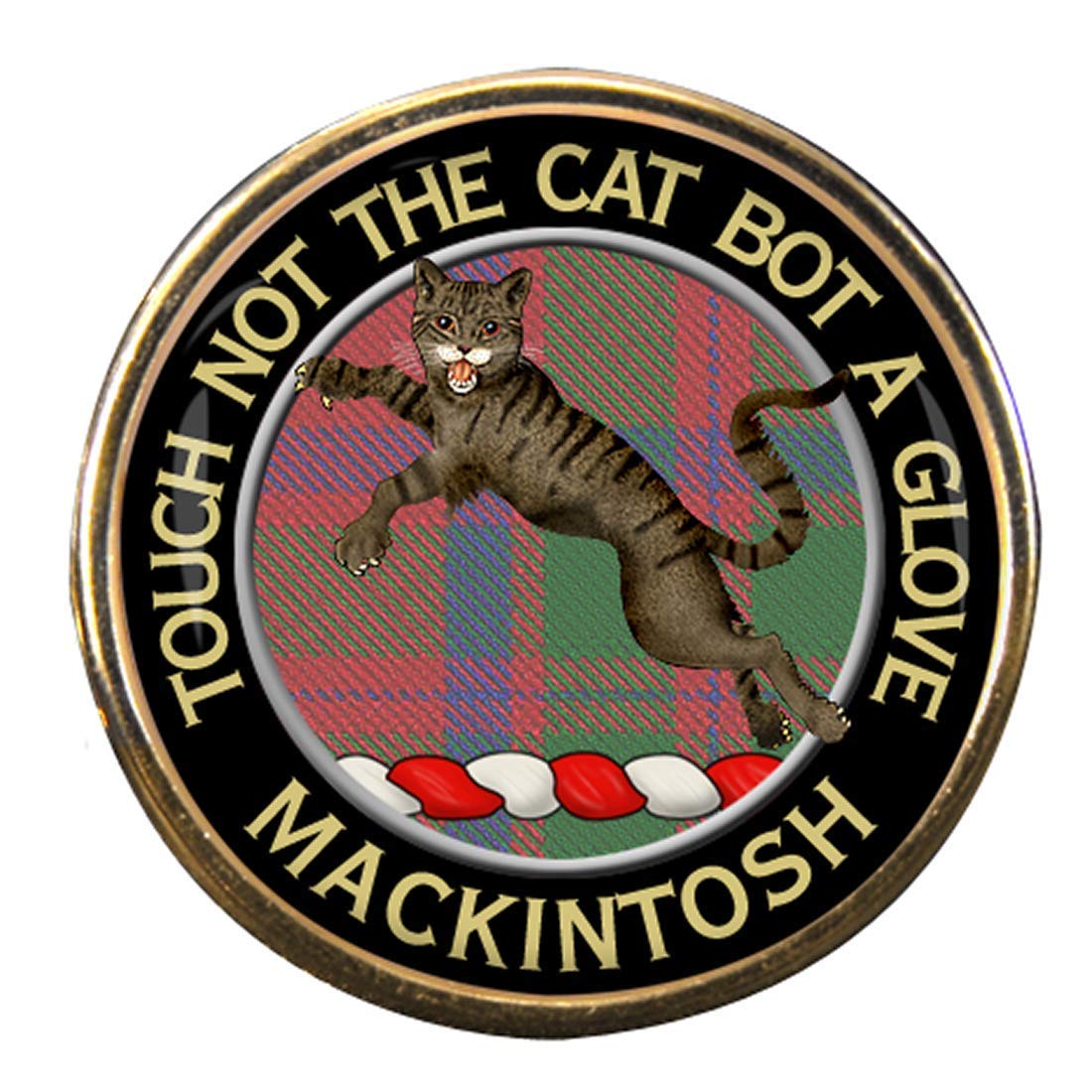Family-Crests.com Men's Gold Mackintosh Scottish Clan Pin Badge