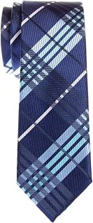 Stylish Tartan Plaid Check Woven Microfiber Skinny Tie