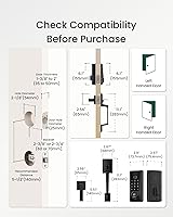 Vista 8 de DESLOC D110 Plus - Cerradura inteligente Wi-Fi integrada con asa, cerradura de puerta de entrada sin llave de huellas dactilares, control remoto