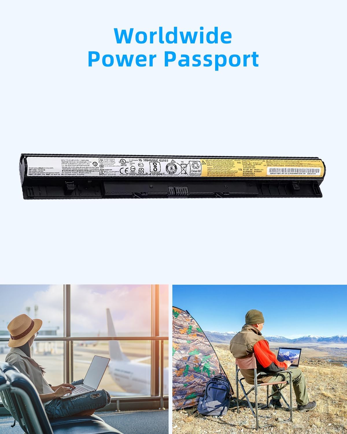 2800 mAh 41Wh L12L4A02 L12L4E01 L12M4A02 L12M4E01 L12S4A02 L12S4E01 Replacement Laptop Battery for Lenovo IdeaPad B40-30 G400s G405s G410s G500s G505s G510s S410p S510p Z710 14.8V High Performance