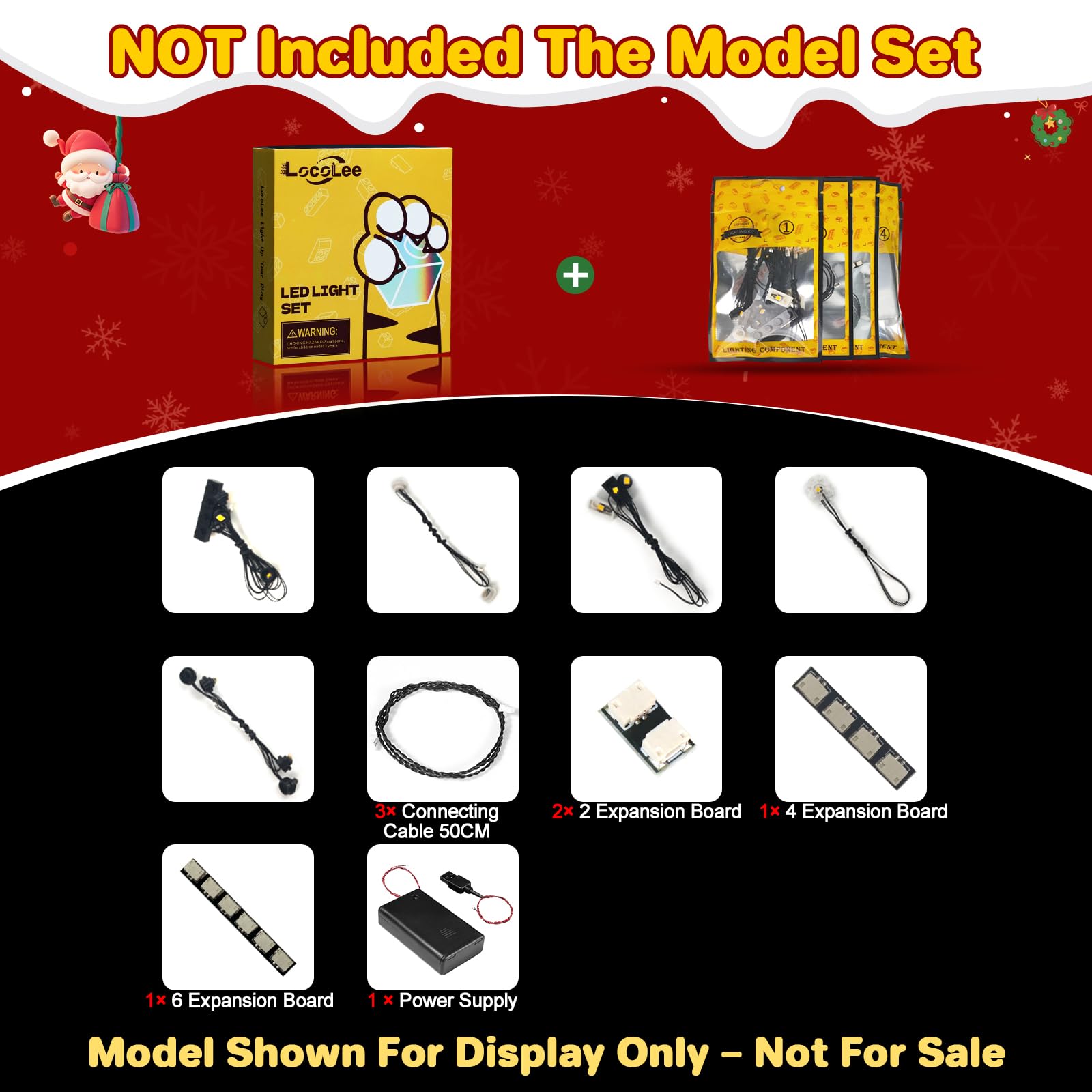 LocoLee Led Light Set Compatible with Lego 10361 Holiday Express Train Led Decoration Lighting Kit Compatible with Lego 10361 Building Blocks Model,Only Lights Set,No Model - Image 3