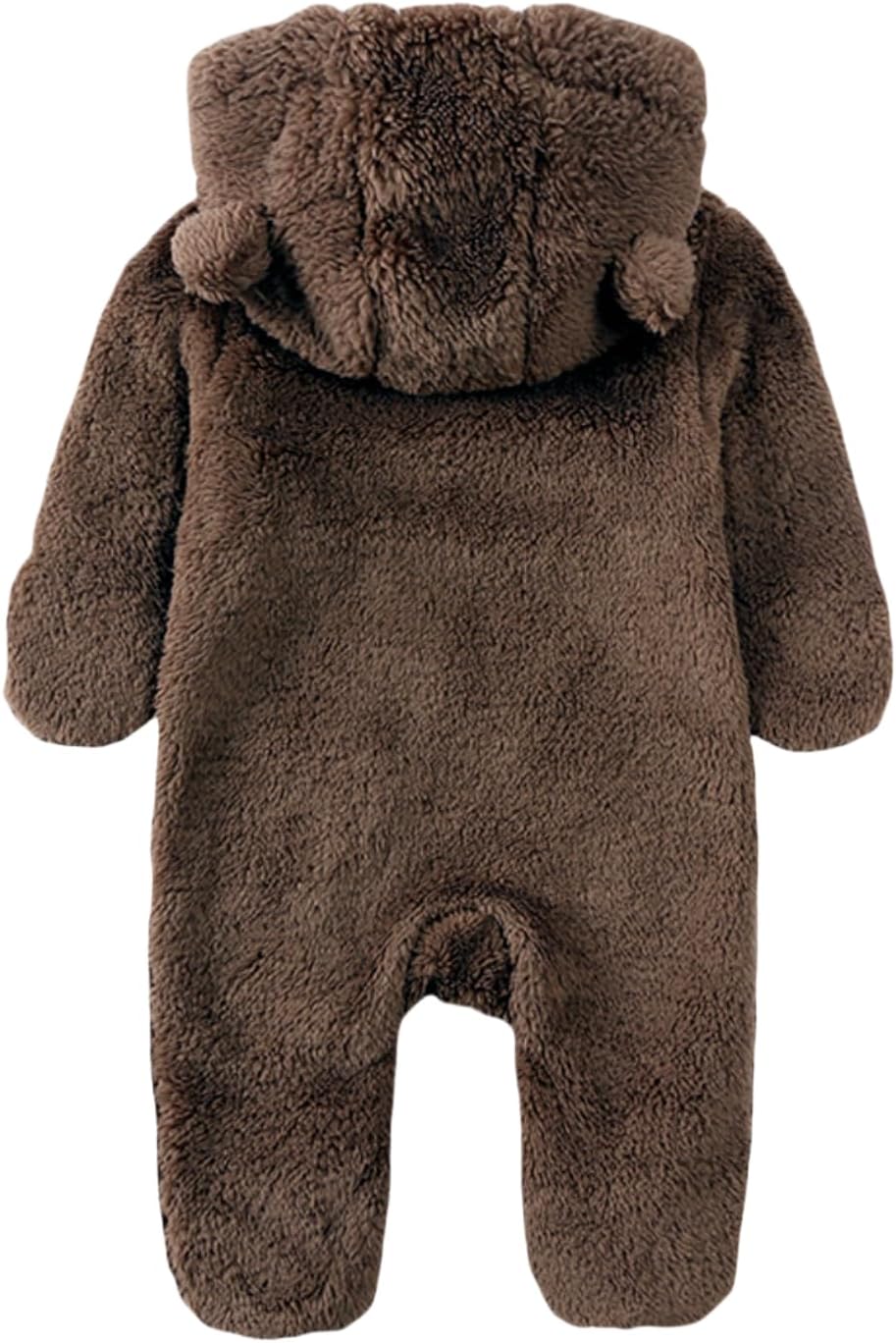 Newborn Baby Romper Fleece Onesie Jumpsuit Toddler Warm Hooded Outwear Outfits for Infant - Image 2