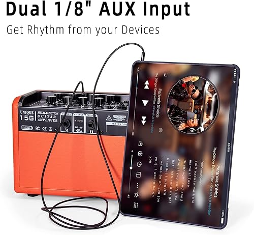 Miniatura 3 de Amplificador de guitarra acústicaeléctrica, con 3 años de garantía, altavoz Bluetooth portátil de 15 vatios para guitarra acústicaeléctrica con