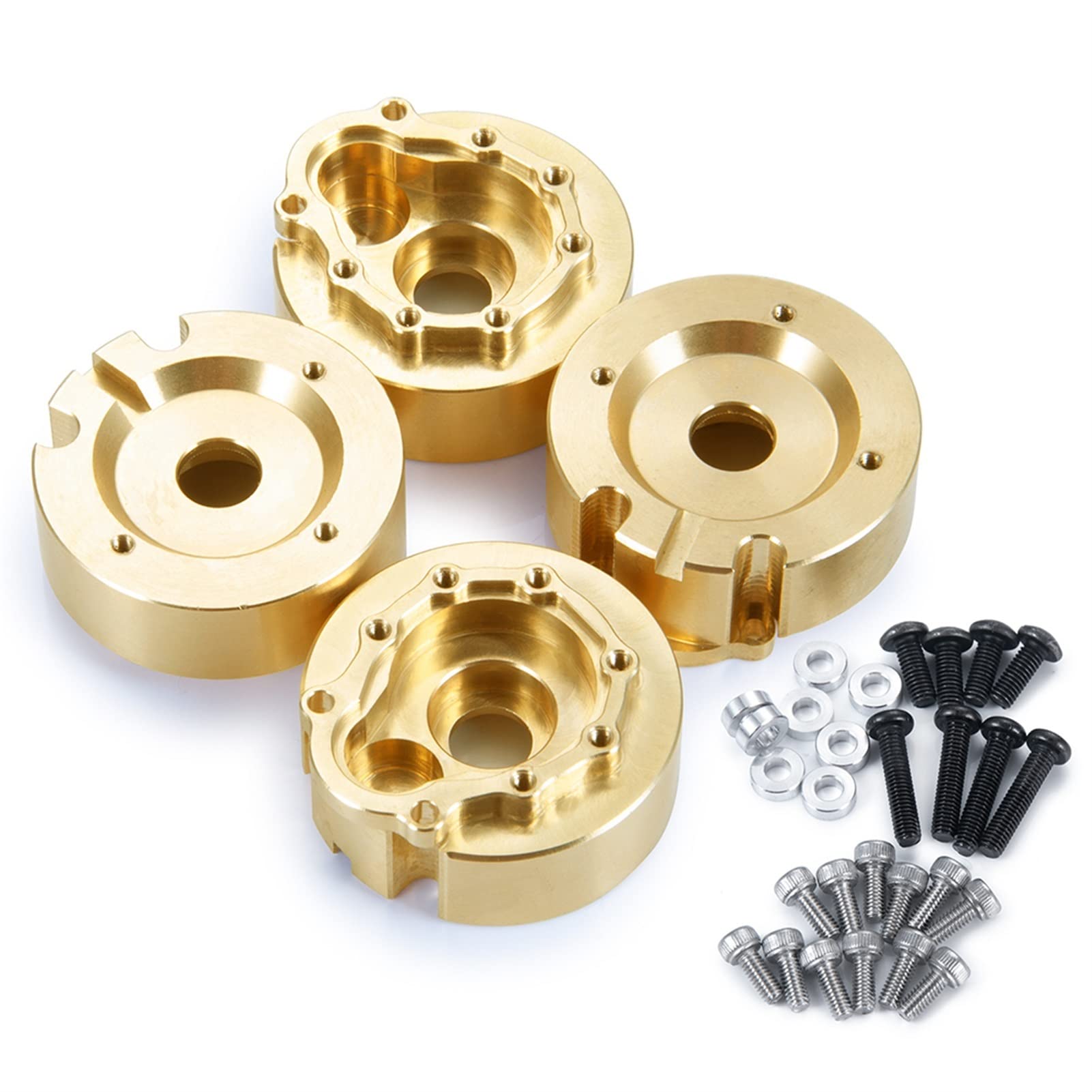 KUKEMI4pcs Brass Counterweight Snow Track Wheels Tires Conversion Kit 1/10, for Traxxas, TRX-4 TRX4 RC Crawler Car Upgrade Parts car balance counterweight