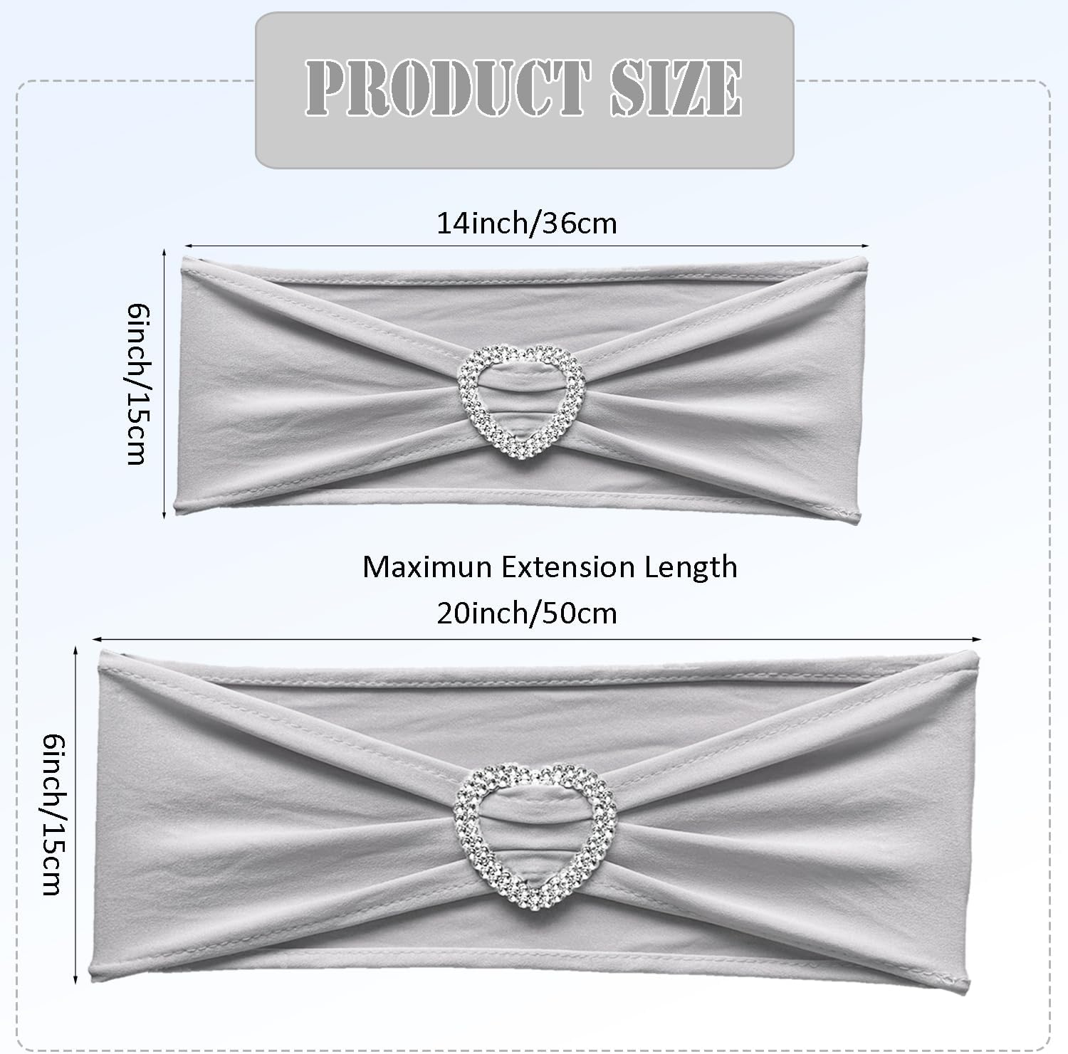 silver grey chair sashes 60 pack spandex grey sashes for chairs universal light grey chair sashes bows with heart buckle slider for wedding banquet party decorations grey 60