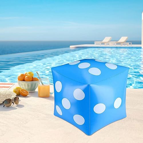 Miniatura 6 de Dados inflables para piscina, dados de fiesta novedosos, dados para playa, cubos inflables para jardín y actividades de adultos, juego familiar,