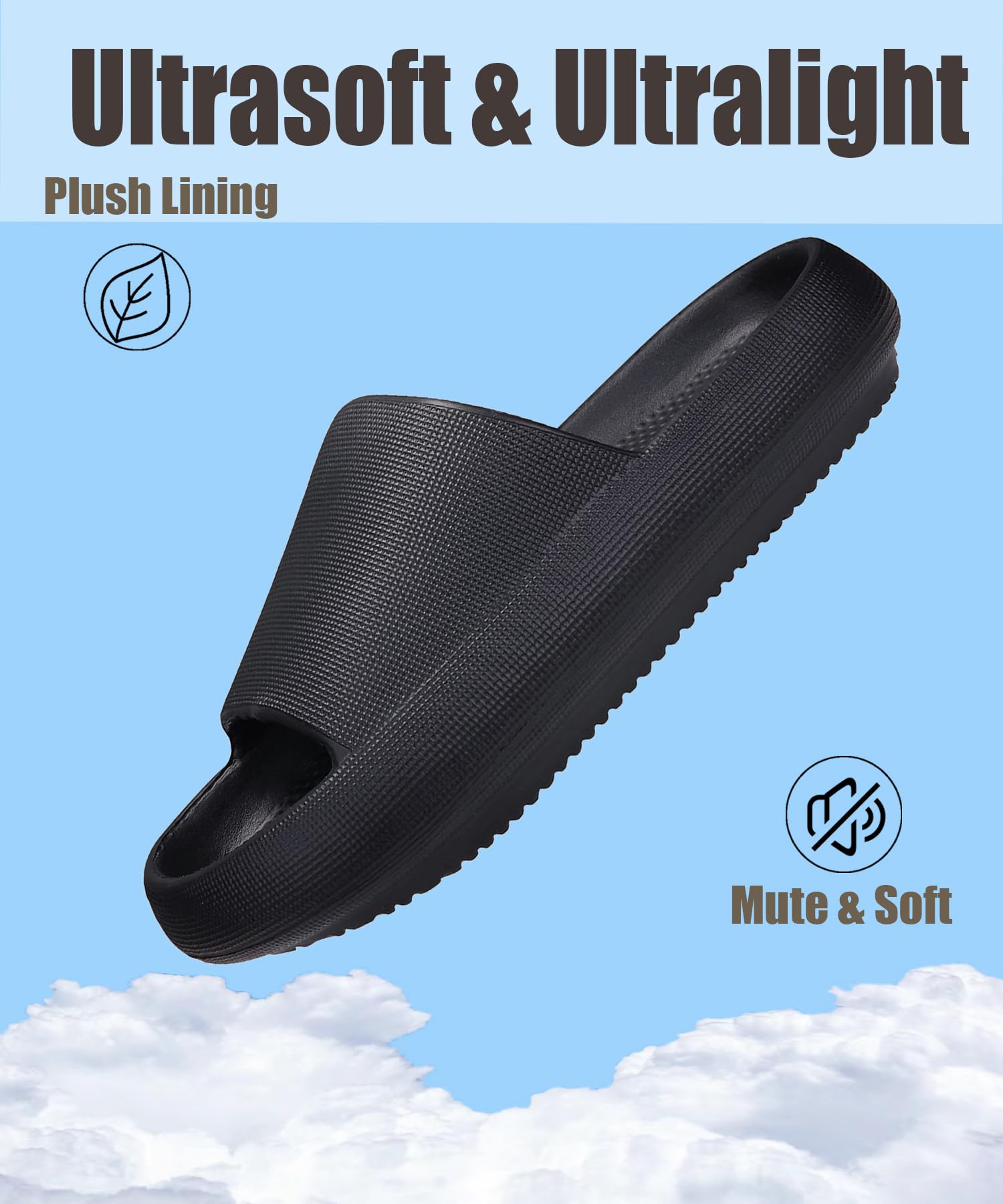 Misolin Ciabatte Donna Estive Nuvola Pantofole Uomo Doccia Sandali Comode Piscina Spiaggia Antisudore Slide Antiscivolo Scarpe da casa Interni ed Esterni