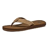 Quiksilver Carver Suede Flip Flops for Men, Arch Support Athletic Mens Sandals, Thong Mens Slides
