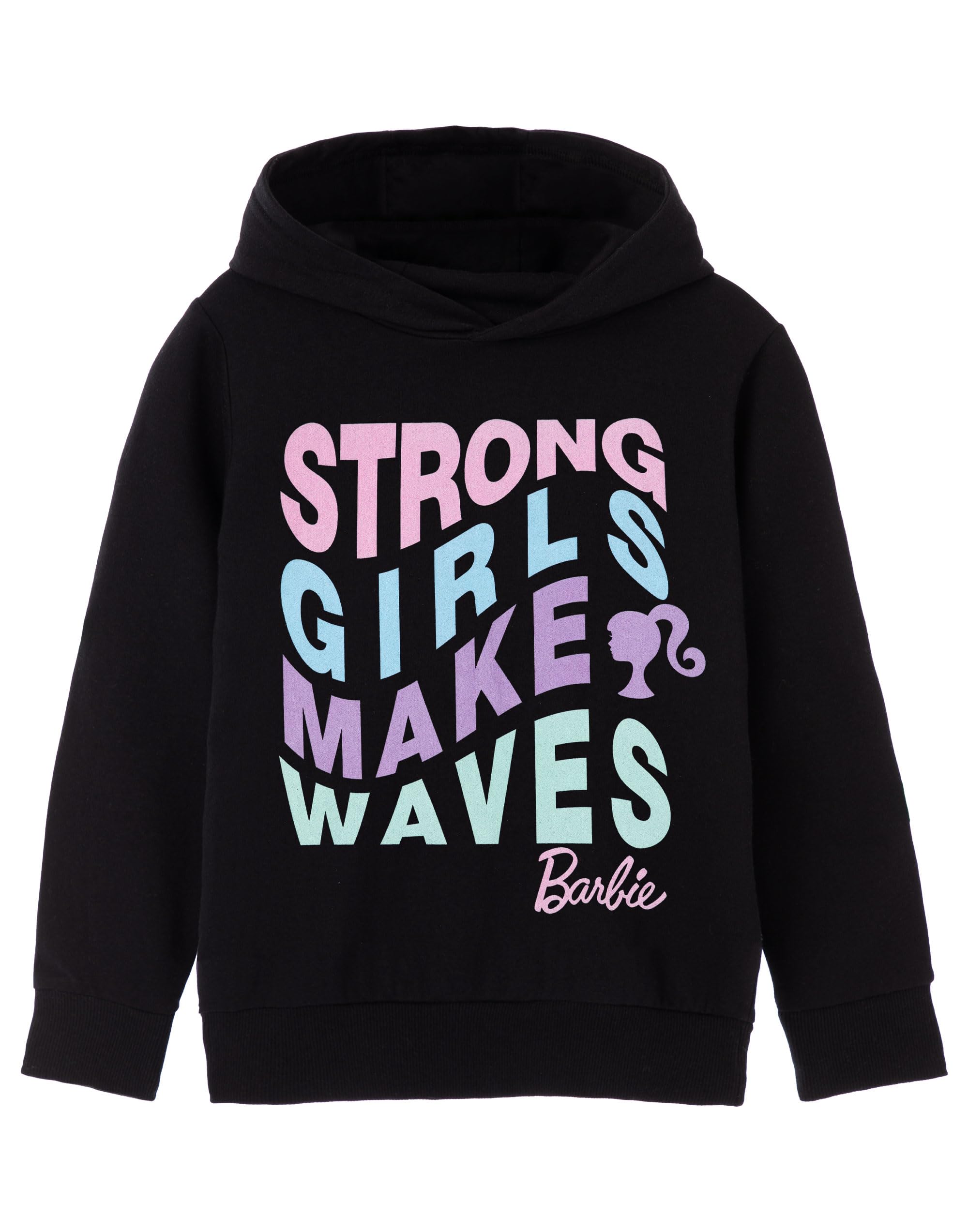 Vanilla Underground Girls Black Barbie Strong Make Waves Hoodie - 11-12 Years