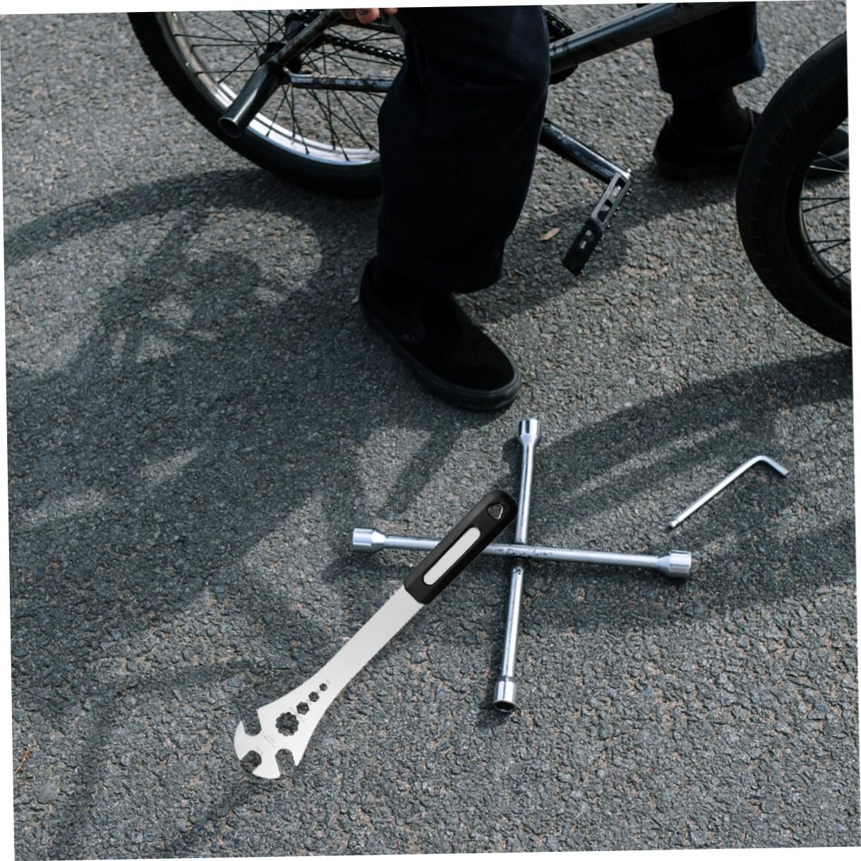 Bike Pedal Wrench Multi-Function Tool for Road Handheld Repair Tool Lightweight and Portable Design for Cyclists