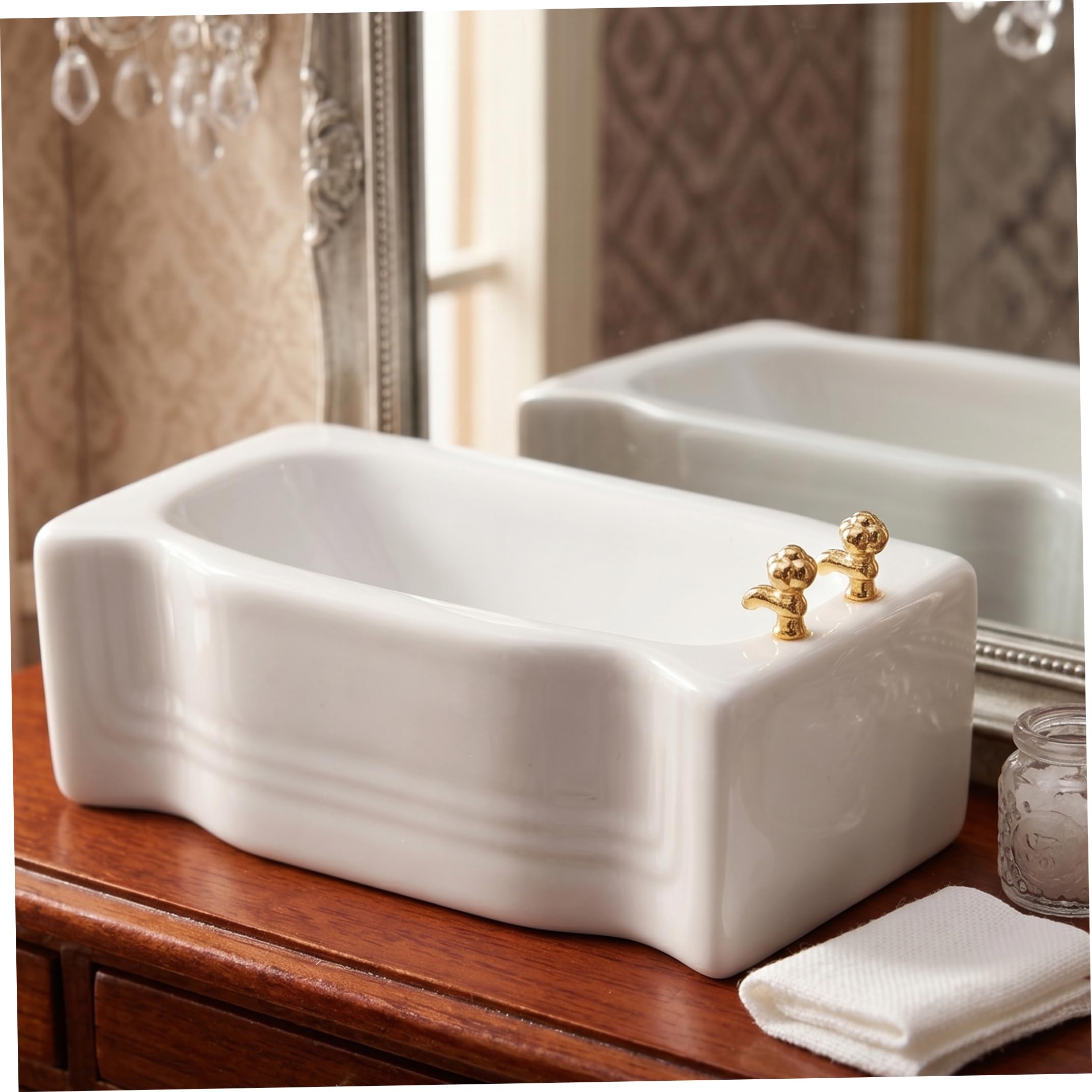 Lot De 12 Mini Baignoires Pour Maison De Poupée, Accessoires De Salle De Bain Réalistes En Plastique, Noir Et Couleurs Assorties