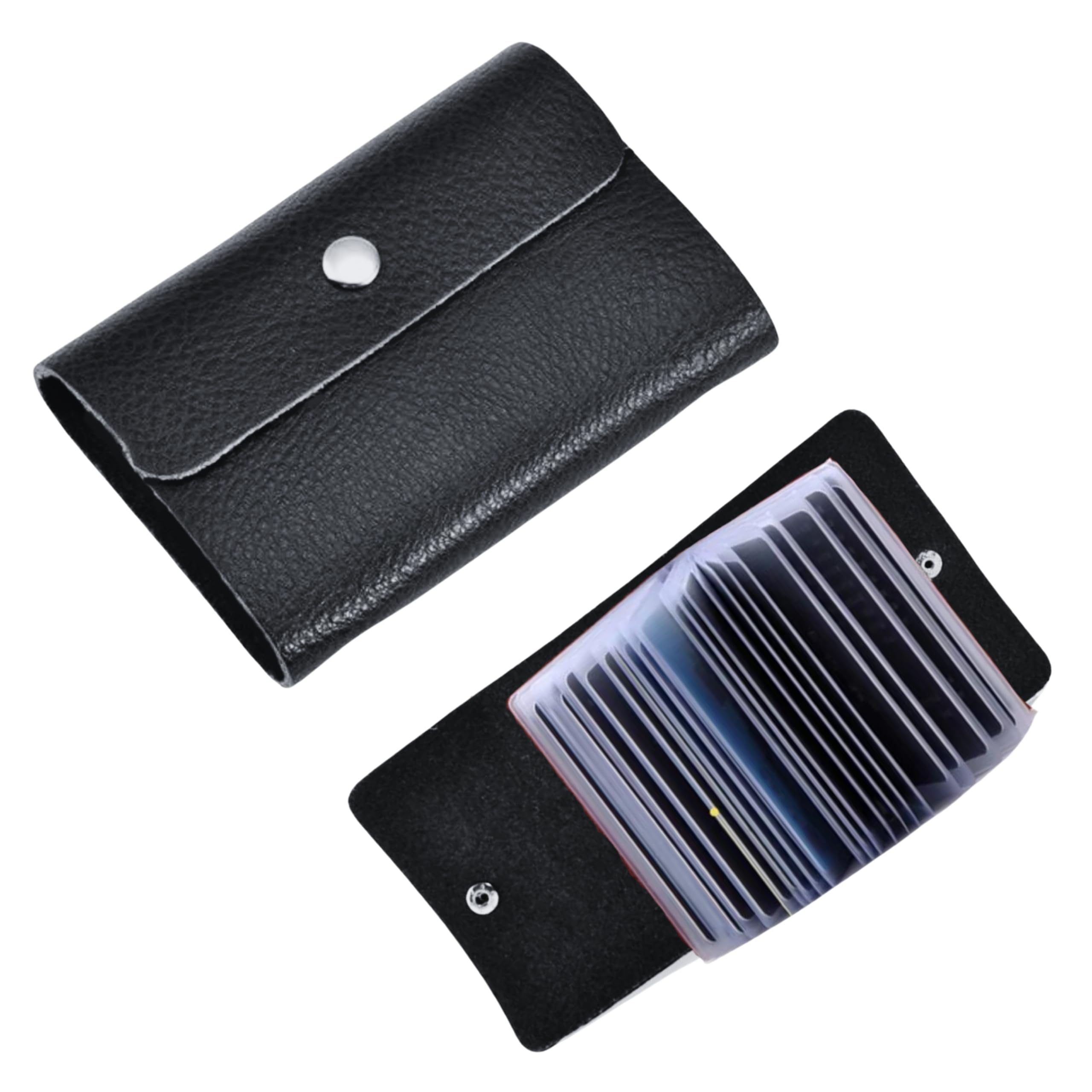OFIXO Black Leather Unisex Card Holder (OFX_Black_999)-picture-3
