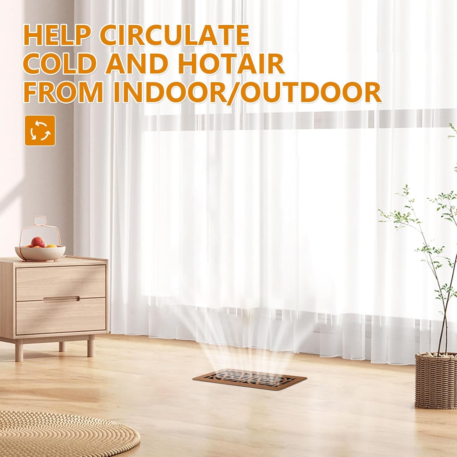 Floor Vent Covers 4 Pack, Floor Register 4x10, Heavy Duty Walkable Steel Vent Cover, Adjustable Metal Vent Covers for Home Floor Ceiling or Sidewall Vent, Rust-Proof Finish (Red-brown-4Pack)