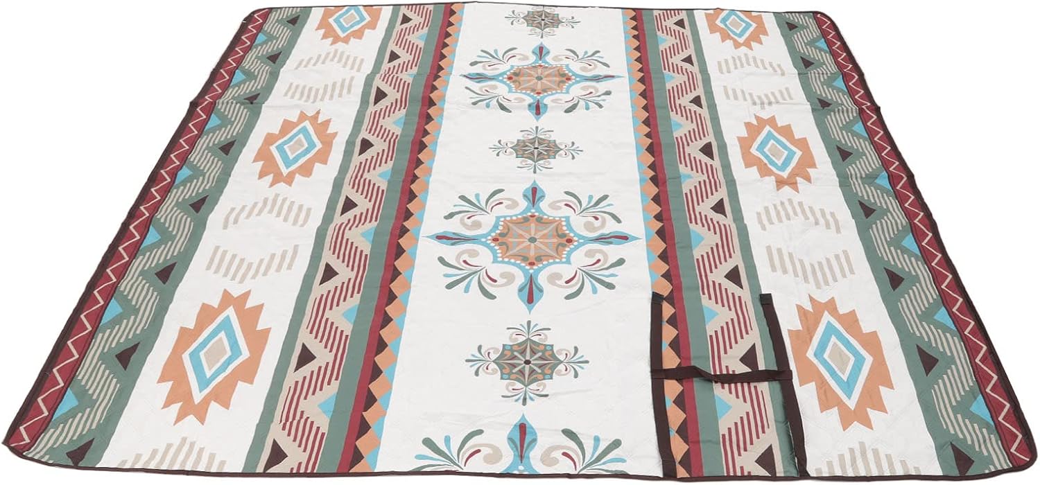 Waterproof Portable Carrying Picnic Rugs, Outdoor Picnic Blankets, 210D Oxford Cloth Thickened Machine Washable Picnic Mat for Patio Picnic Backyard Travelling 77.6x77.6inch