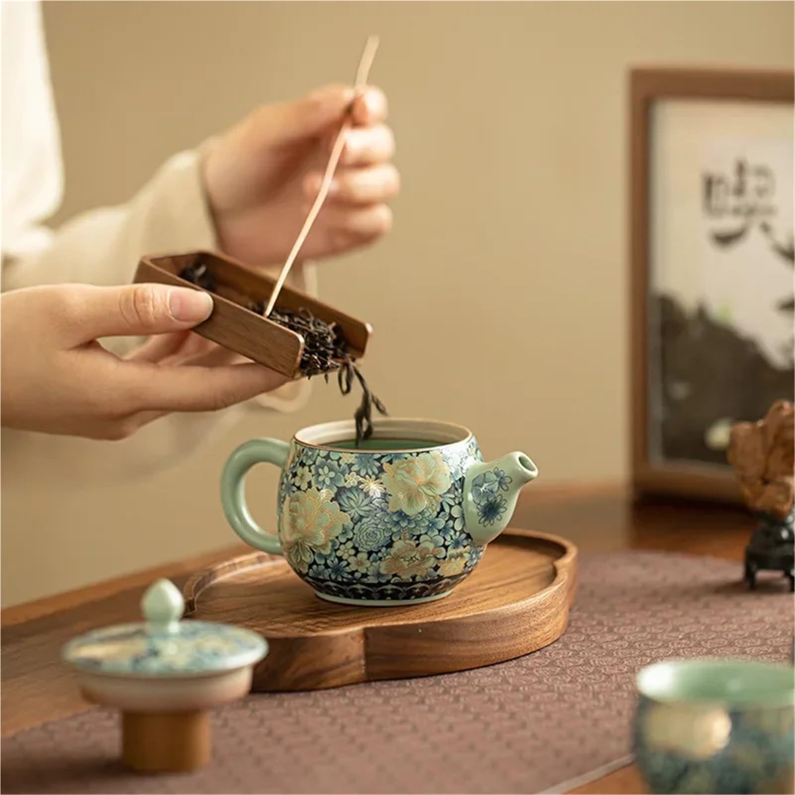 Tetera De CeráMica Tetera de cerámica, juego de té for el hogar(Pot-160ml)