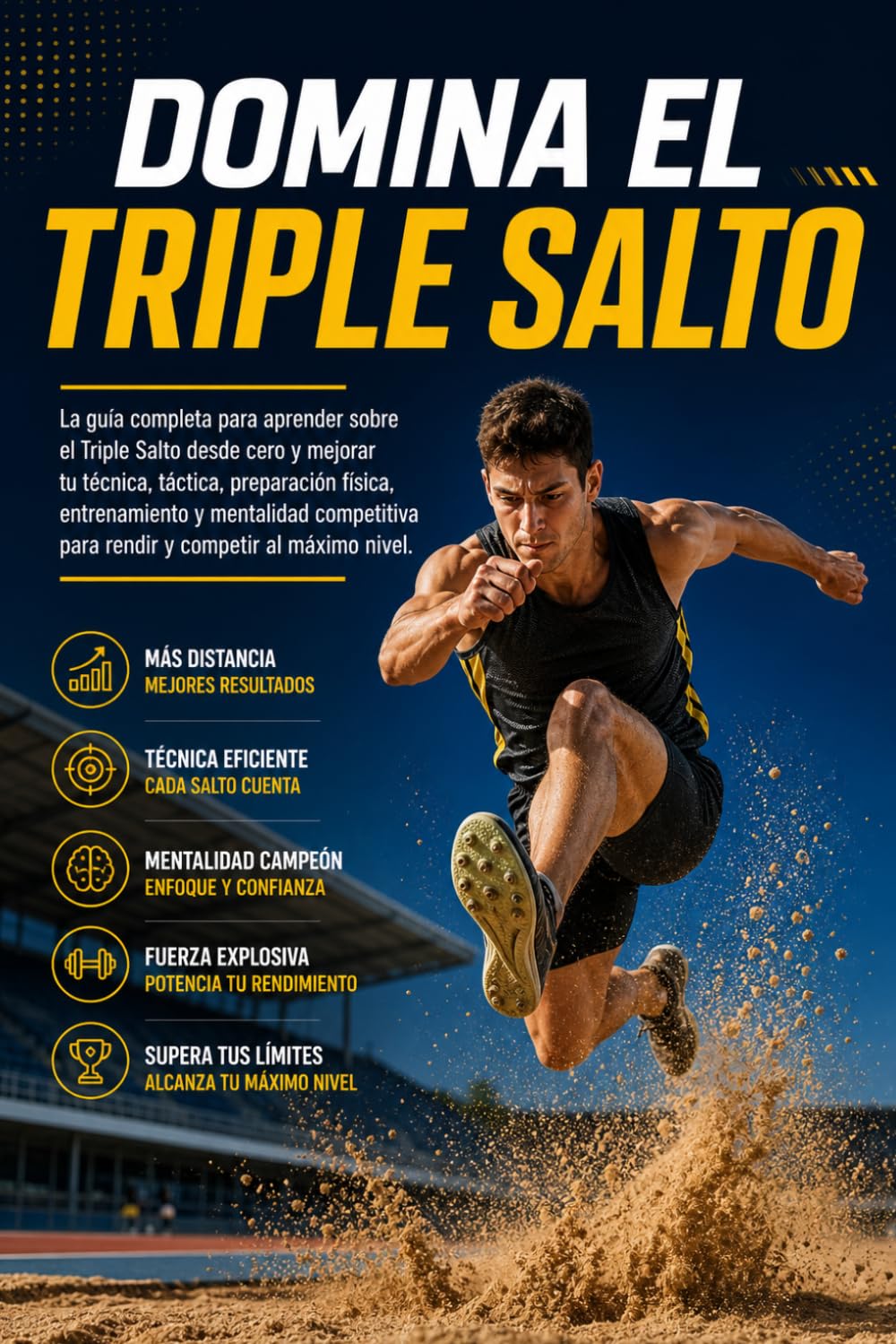 Domina el Triple Salto: La guía completa para aprender sobre el Triple Salto desde cero y mejorar tu técnica, táctica, preparación física, entrenamiento y mentalidad competitiva para rendir