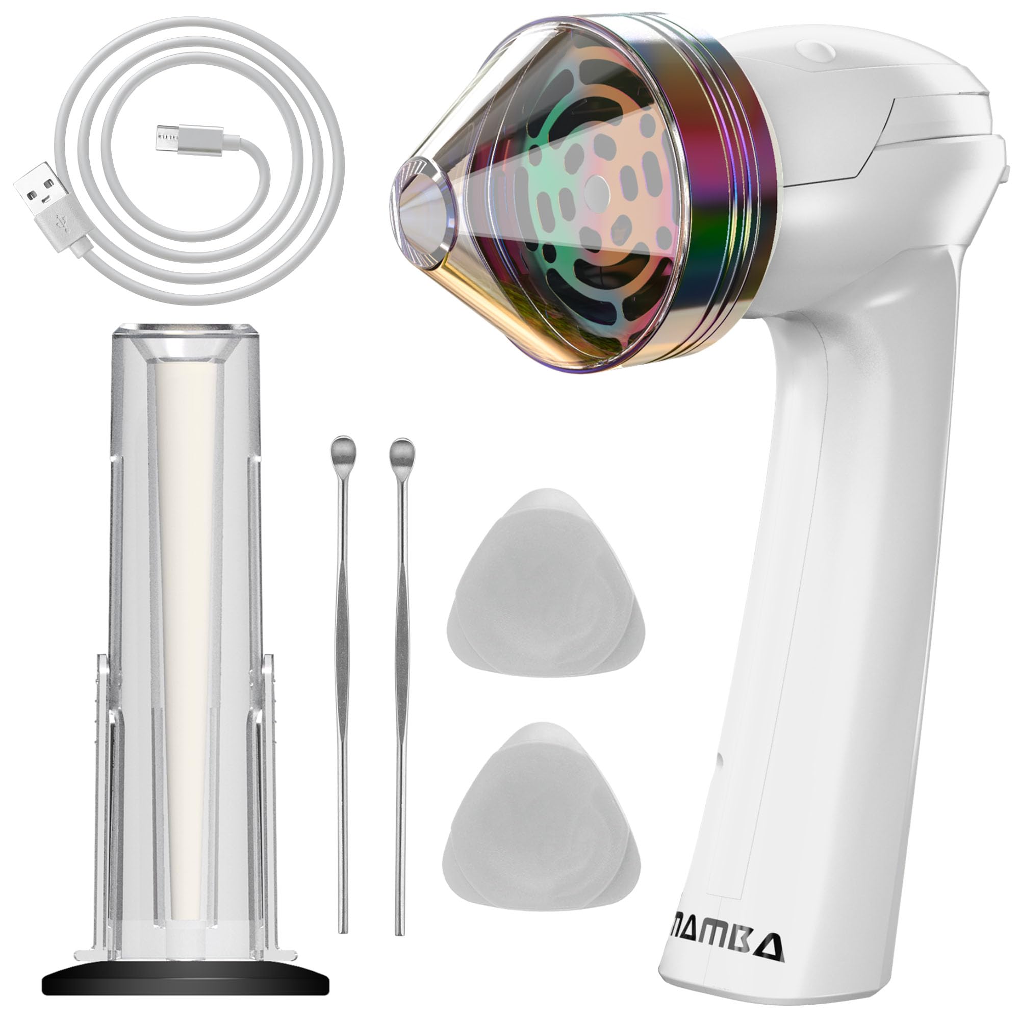 Grinders Electric Spice Grinder for the Kitchen. Easy to Use USB Rechargeable Grinder, 2g White