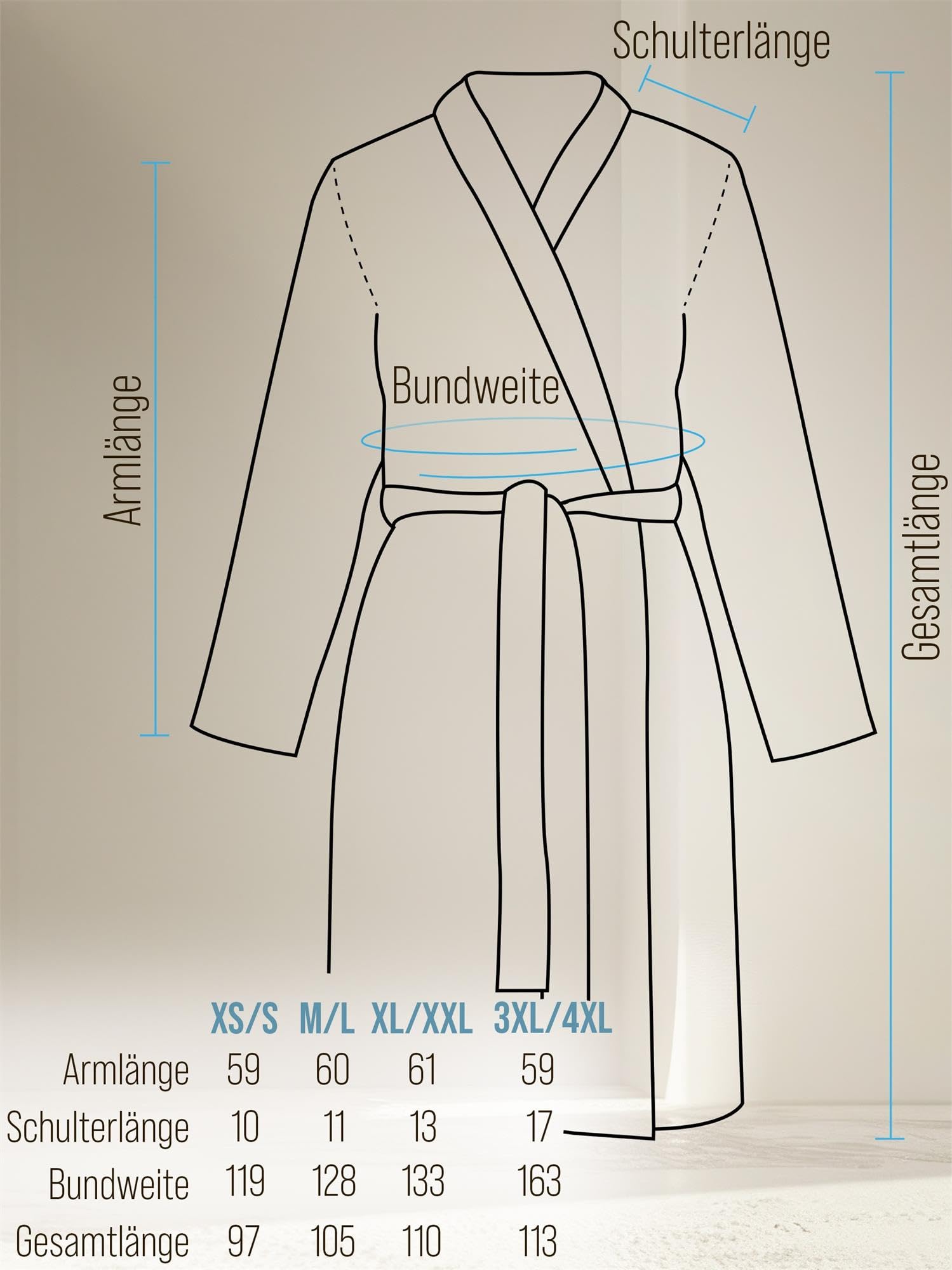 normani Damen Waffel-Bademantel aus 100% (Bambus)-Viskose - leichter Morgenmantel langer Kimono mit Waffeloptik - Sommerbademantel für Frauen
