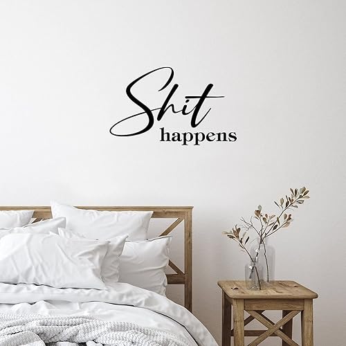 Miniatura 2 de Shit Happens - Calcomanías de pared para sofá, decoración de pared, removibles, para fondos, habitación de niños, bicicleta, muebles, vinilo de 22