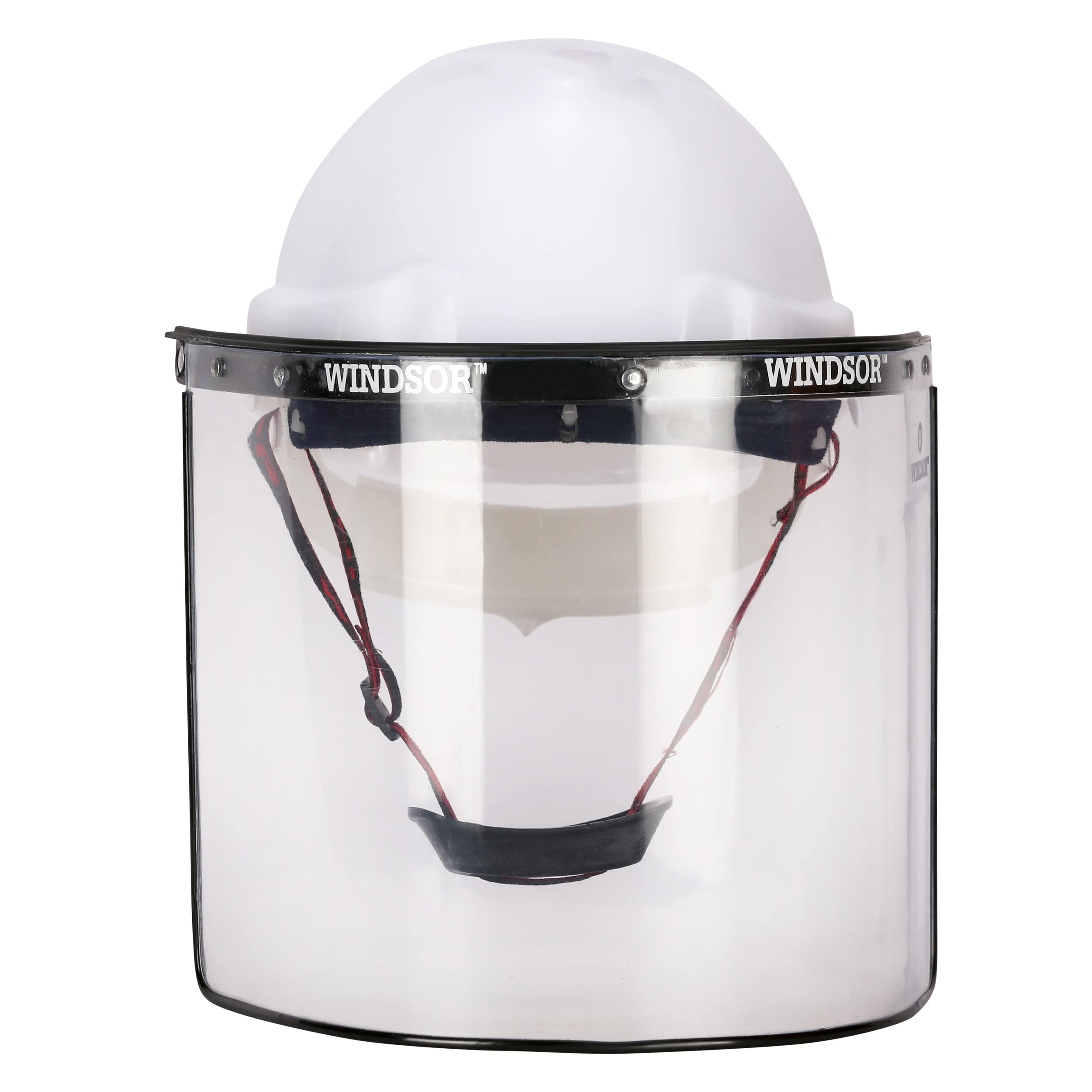 Windsor Safety Helmet (Ratchet) with Spring Face Shield (8X16) (White) Set of 1 Pcs
