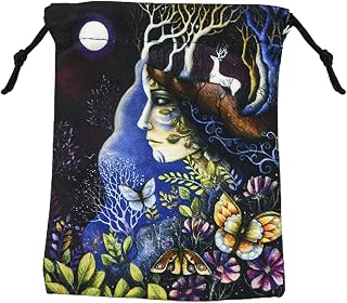 Velvet Tarot Card Drawstring Storage Bags Jewelry Pouch Bags Tarot Card Size Dice Bags Runes & Jewelry Travel Gift Bag 5x7in