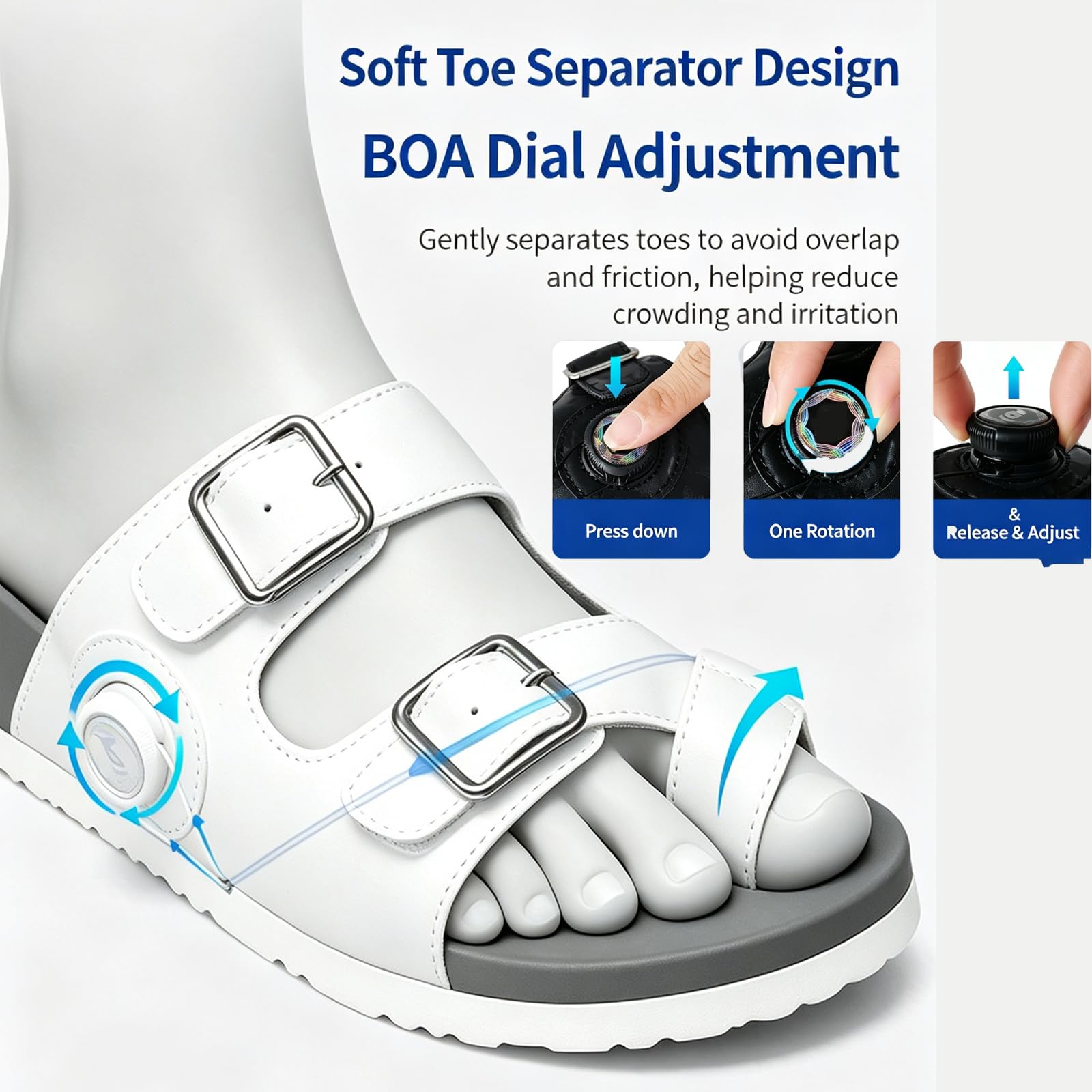 Schuhe Zur Korrektur Von Hallux Valgus, Unisex-zehenspreizer Mit Fußgewölbeunterstützung, Verstellbarer Weite, Separatem Korrekturdesign, Schmerzfreiem Gehen, Ganztägigem UK 2