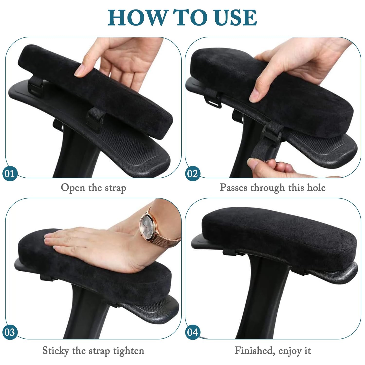 Copribraccioli Per Sedie Grigi - 28x9 Cm Antiscivolo - Per Ufficio E Gaming - Lavabili