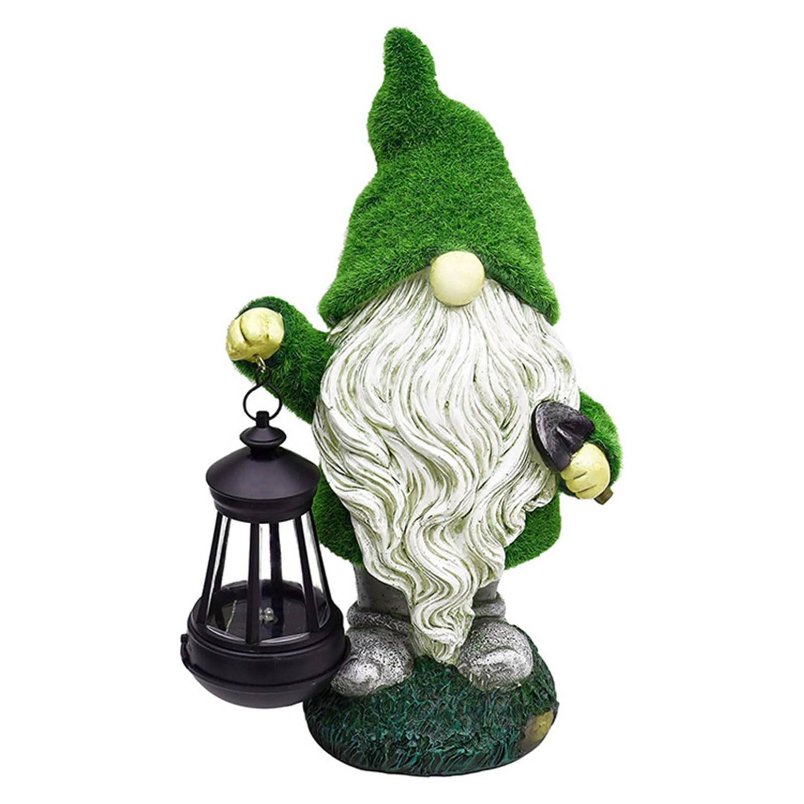 Solar Garden Gnome Light, Outdoor Holding Lantern Statue – Waterproof Lamp for Yard, Patio, Lawn, Terrace A