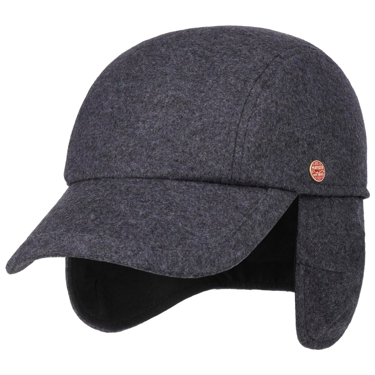 Mayser Tino Sympatex Baseballcap 5-Panel Wollmischung Ohrenklappen Herren Winter Made in EU