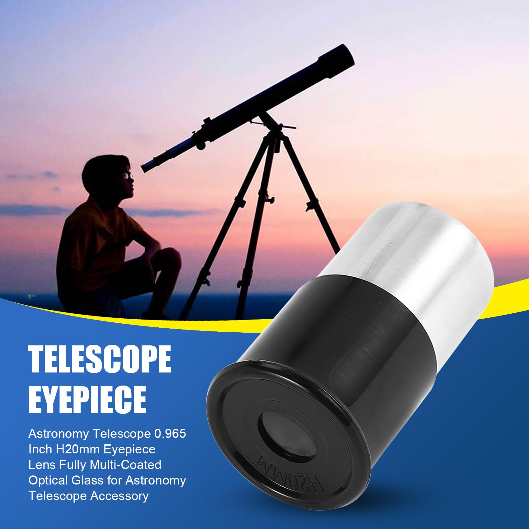 Astronomie Teleskop 0,965 H20Mm Okular Linse Voll Mehr Fach Beschichtetes Optisches Glas für Astronomie Teleskop ZubehöR