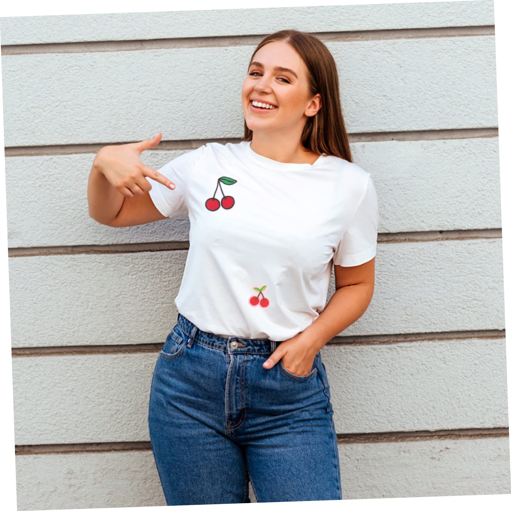 HOODANCOS 80pezzi Toppe Ricamate Ciliegie Per Abbigliamento Patches Termoadesive Per Riparazioni e Decorazioni Per Jeans Magliette e Accessori